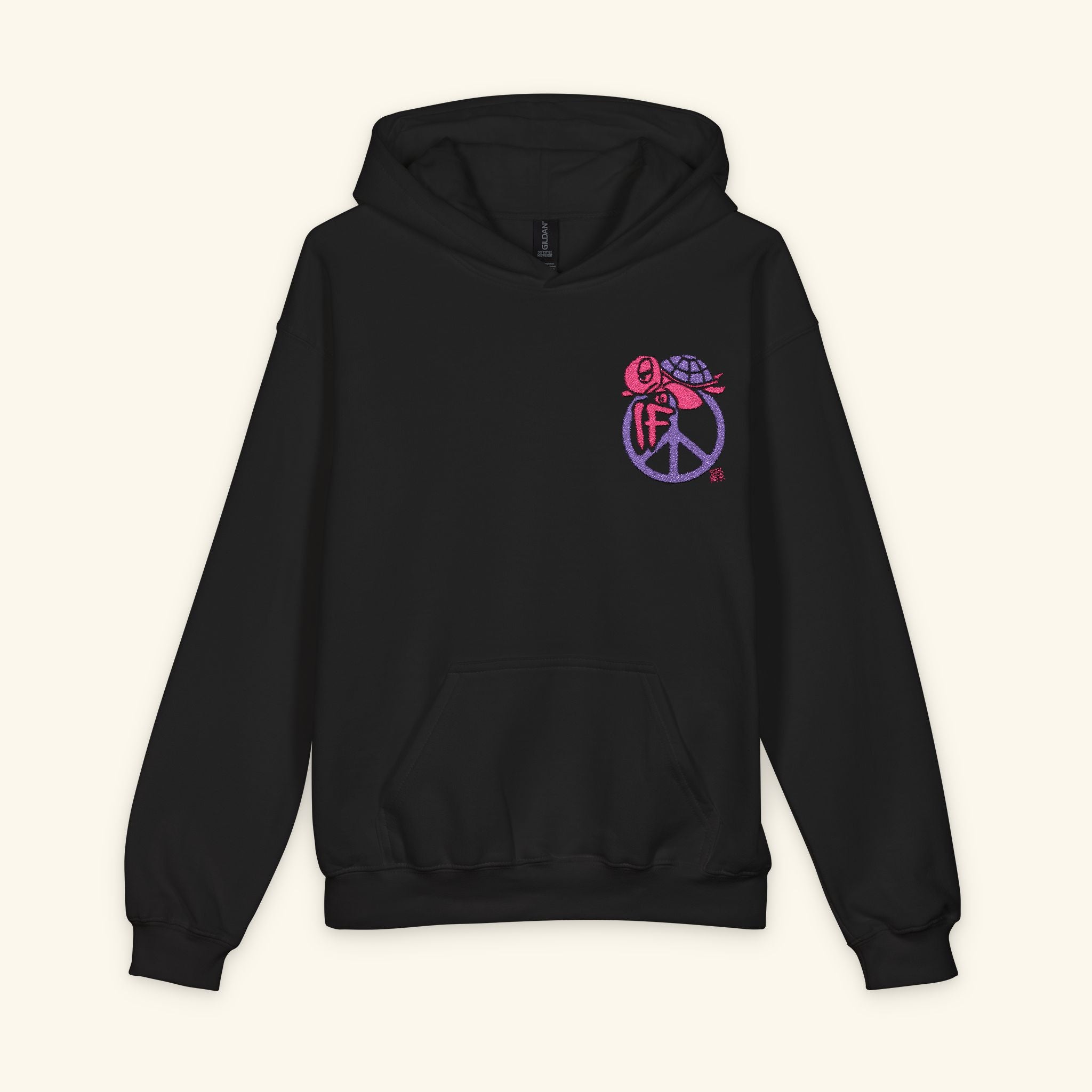 If Peace Wildberry - Junior Trailblazer Hoodie - Black