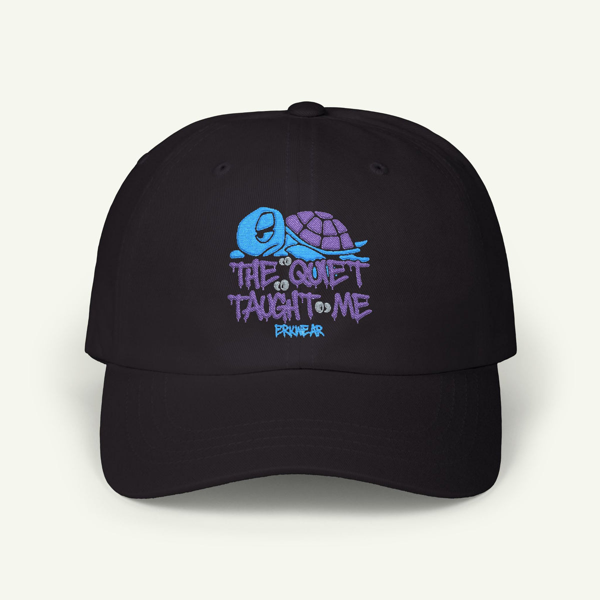 The Quiet Taught Me - Embroidered - Classic Dad Hat - Blurpleberry/Black