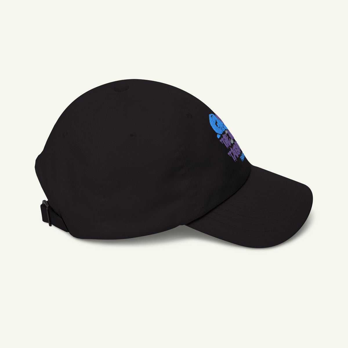 The Quiet Taught Me - Embroidered - Classic Dad Hat - Blurpleberry/Black