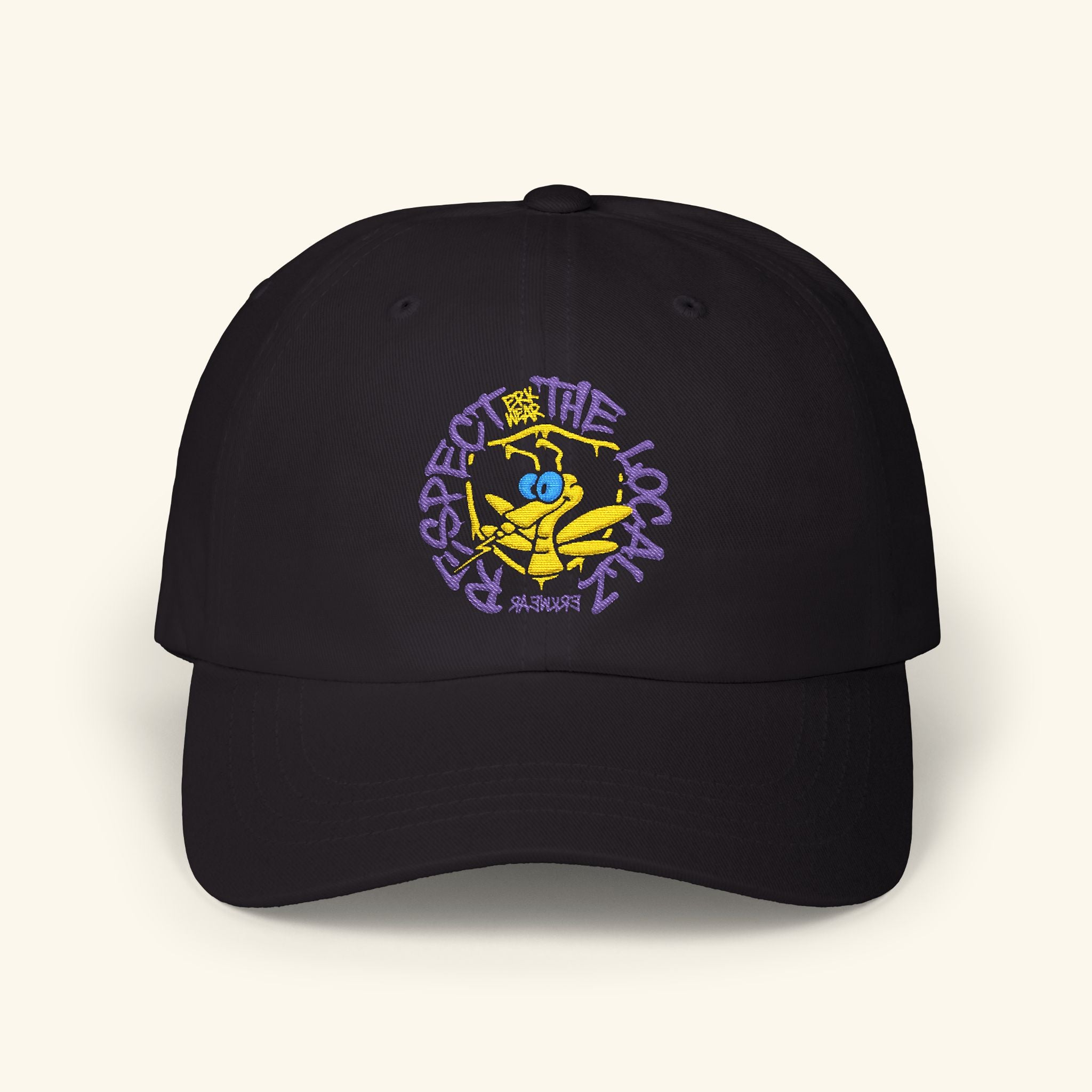 Respect The Localz Slowglow - Classic Dad Hat - Black