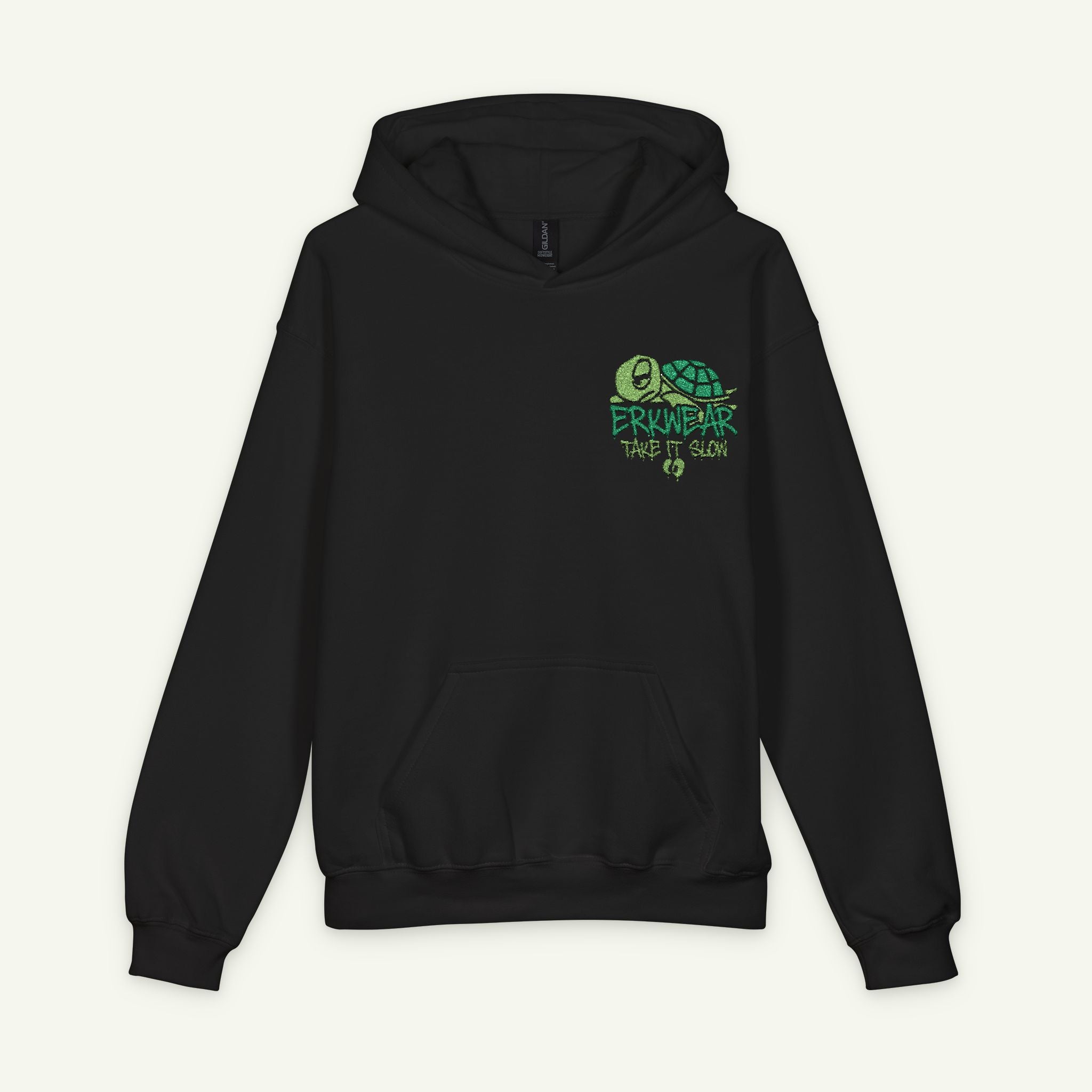 Take It Slow - Embroidered - Junior Trailblazer Hoodie - Evergreen/Black
