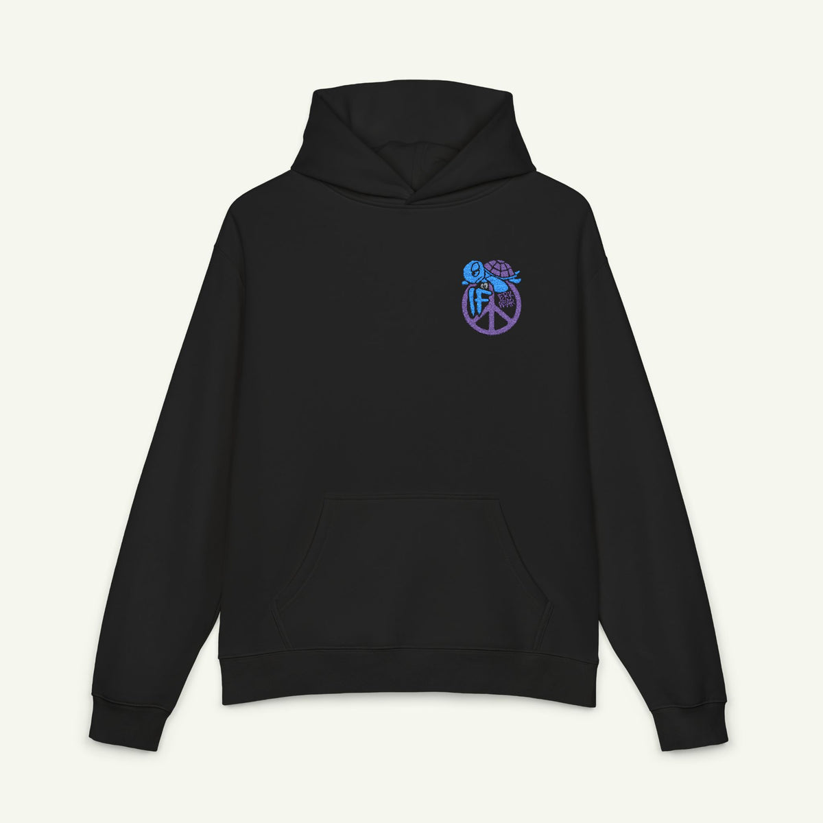 If. - Embroidered - Campfire Hoodie - Blurpleberry/Black