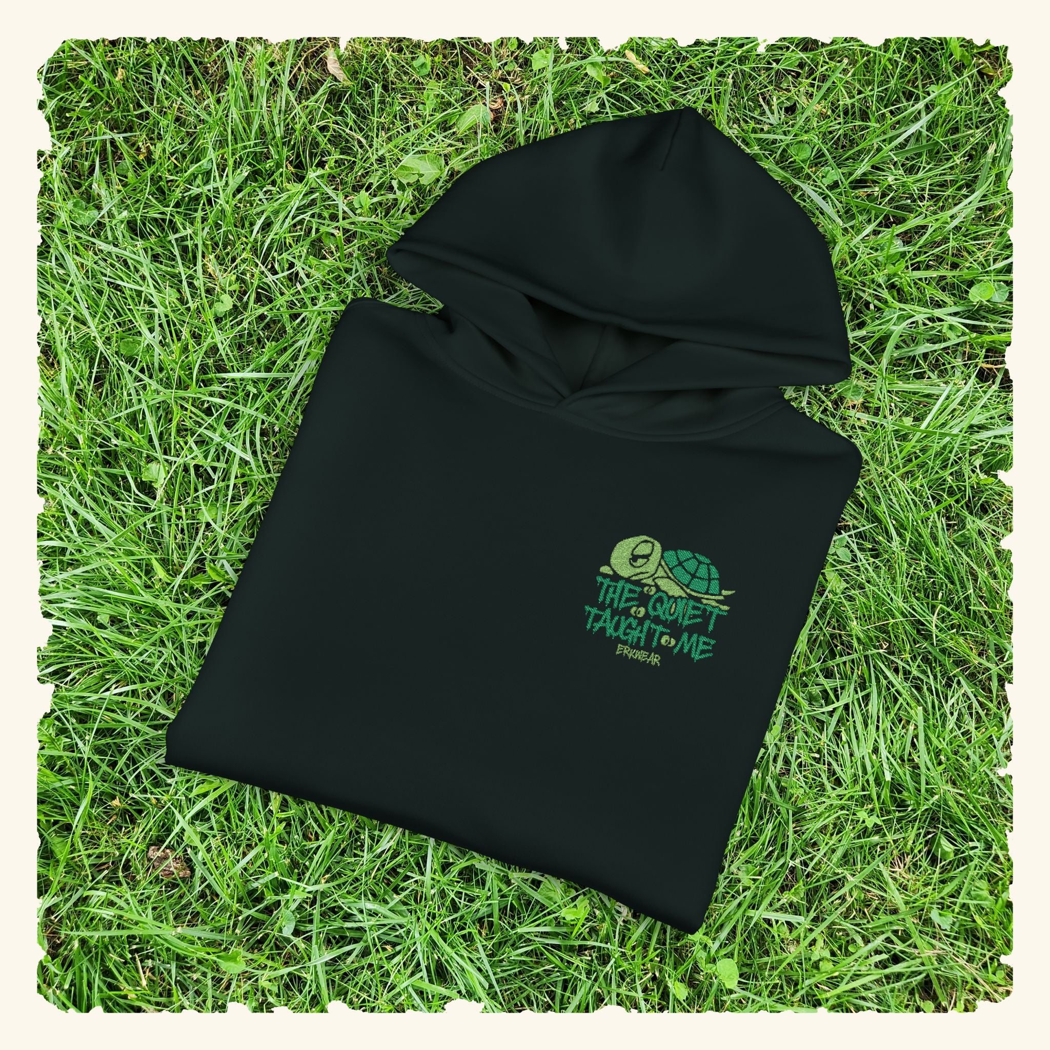 The Quiet Taught Me Evergreen - Campfire Hoodie - Pine Green
