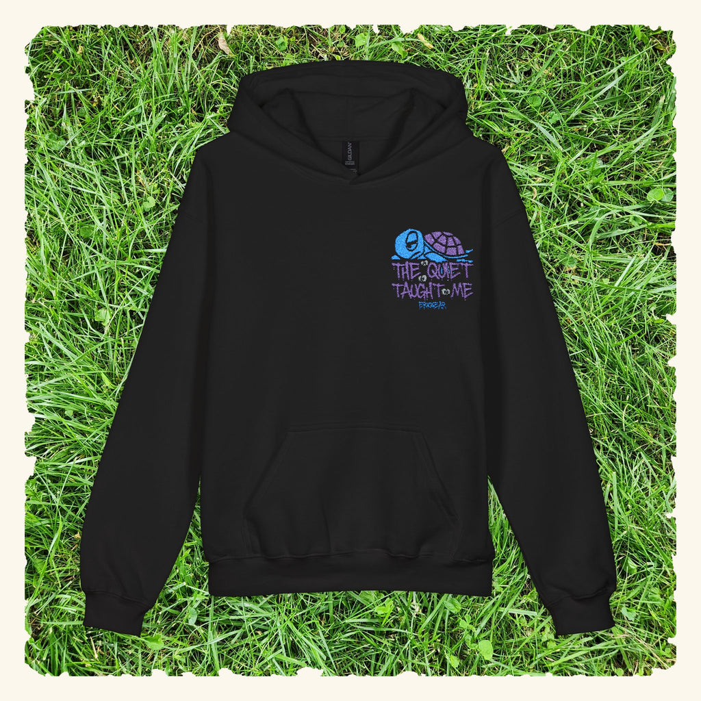 The Quiet Taught Me Blurpleberry - Junior Trailblazer Hoodie - Black
