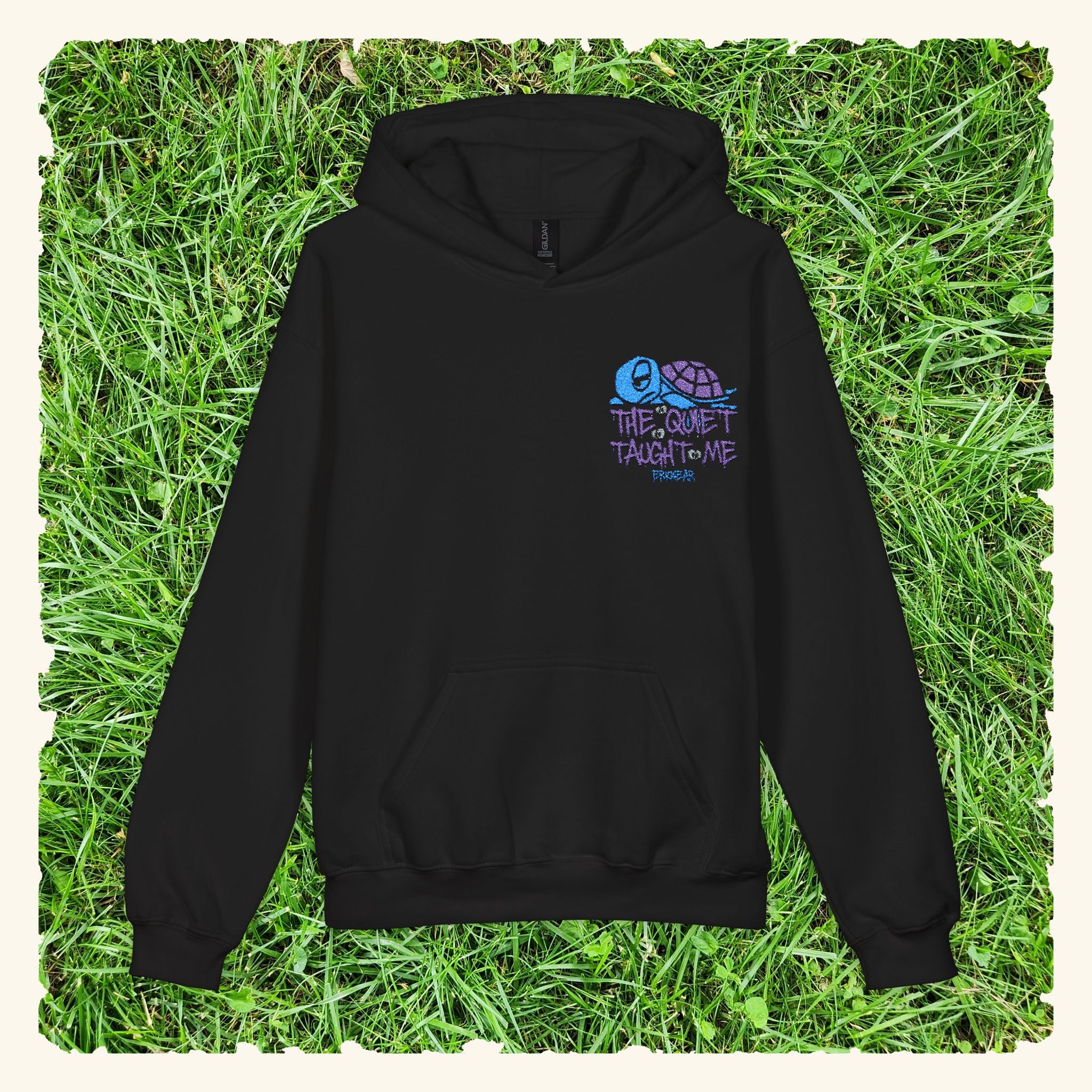 The Quiet Taught Me Blurpleberry - Junior Trailblazer Hoodie - Black