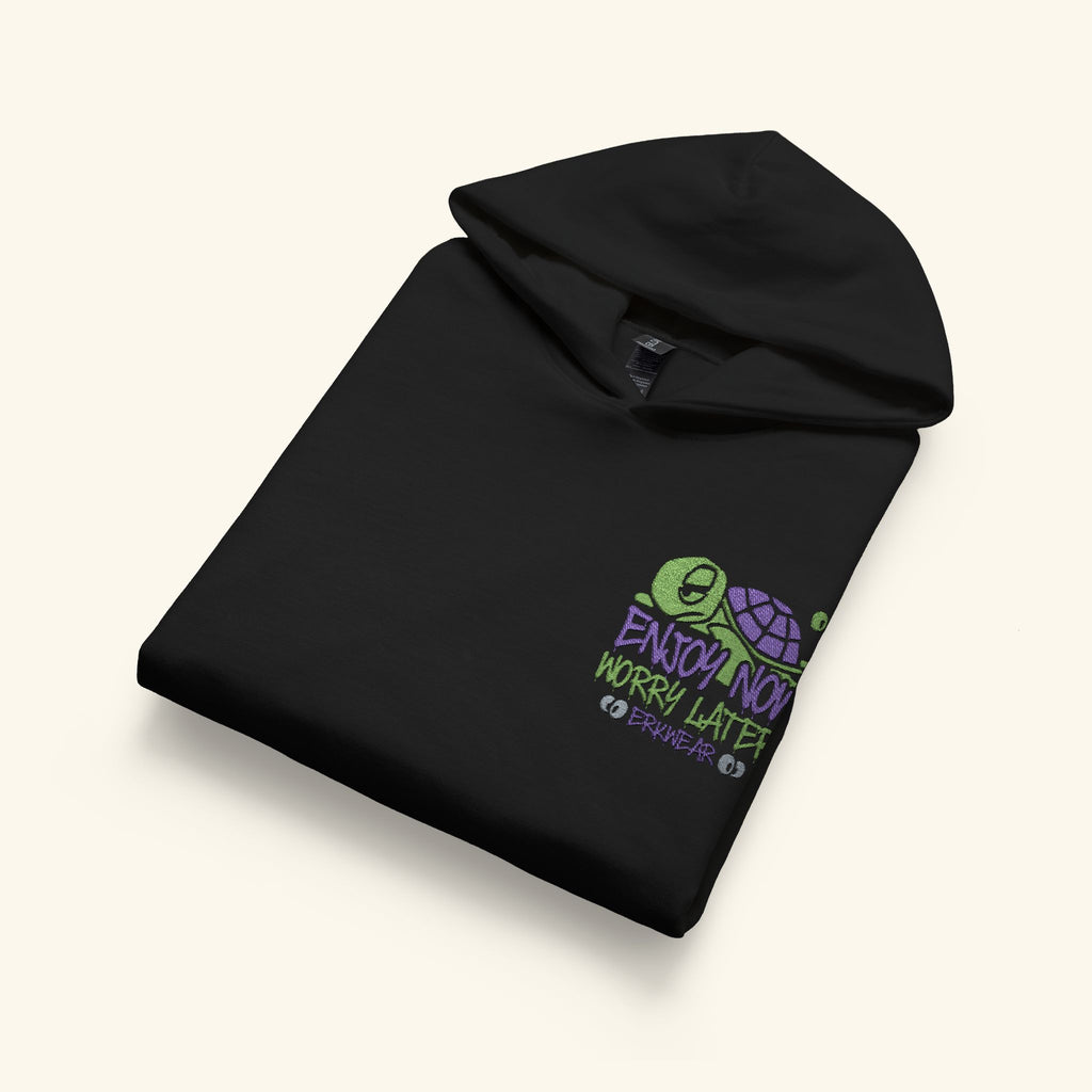 Enjoy Now - Worry Later Turtleberry - Junior Trailblazer Hoodie - Black