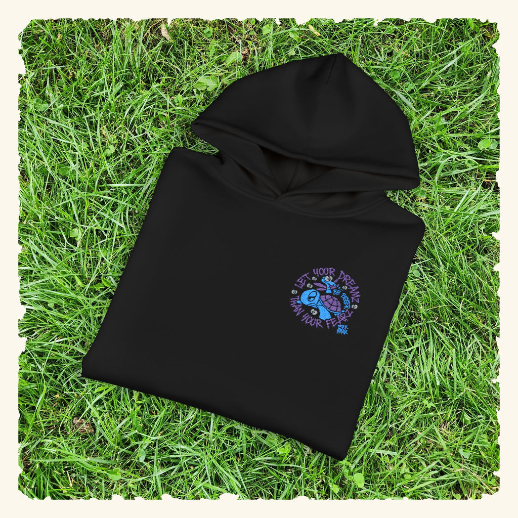 Let Your Dreamz Be Bigger Than Your Fearz Blurpleberry - Campfire Hoodie - Black
