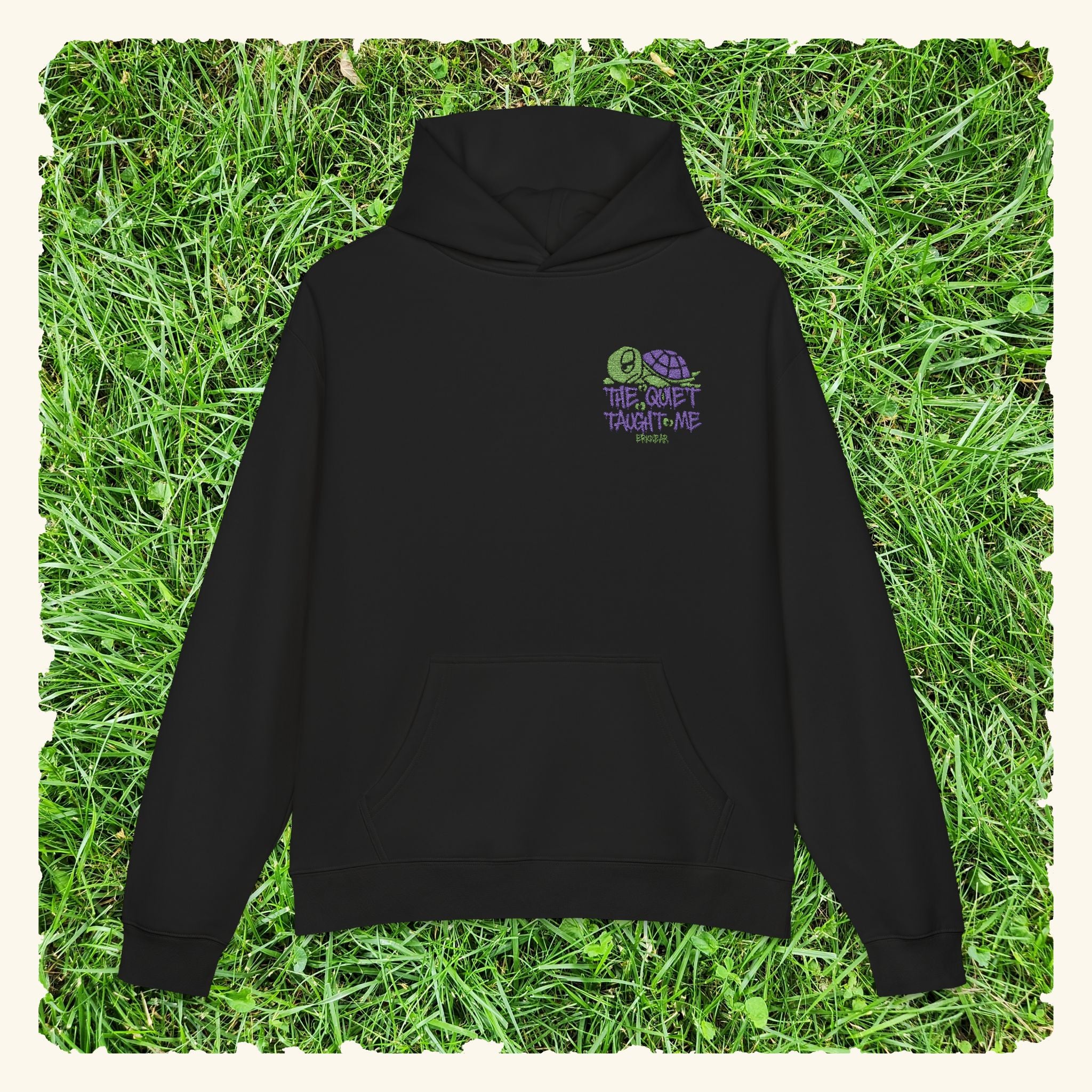 The Quiet Taught Me Turtleberry - Campfire Hoodie - Black
