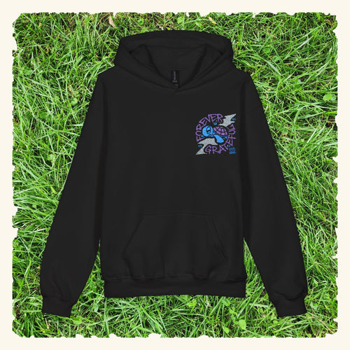 Forever Grateful Blurpleberry - Junior Trailblazer Hoodie - Black