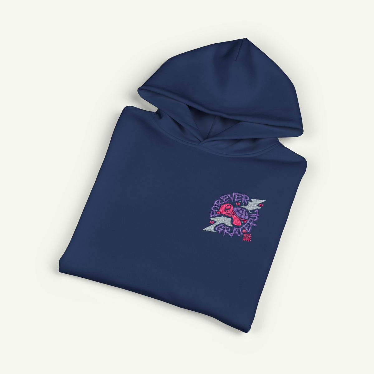 Forever Grateful - Embroidered - Campfire Hoodie - Wildberry/Cobalt