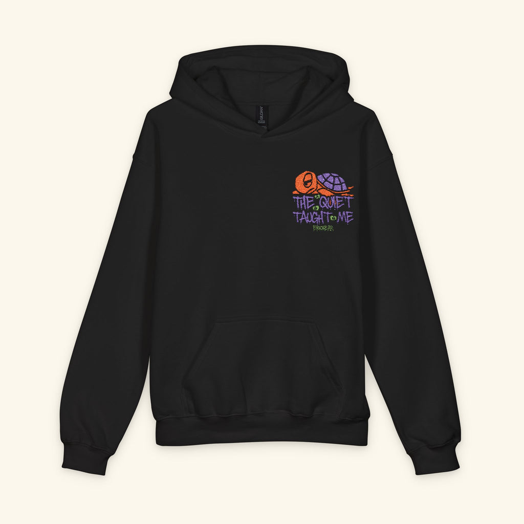 The Quiet Taught Me Pumpkinbog - Junior Trailblazer Hoodie - Black