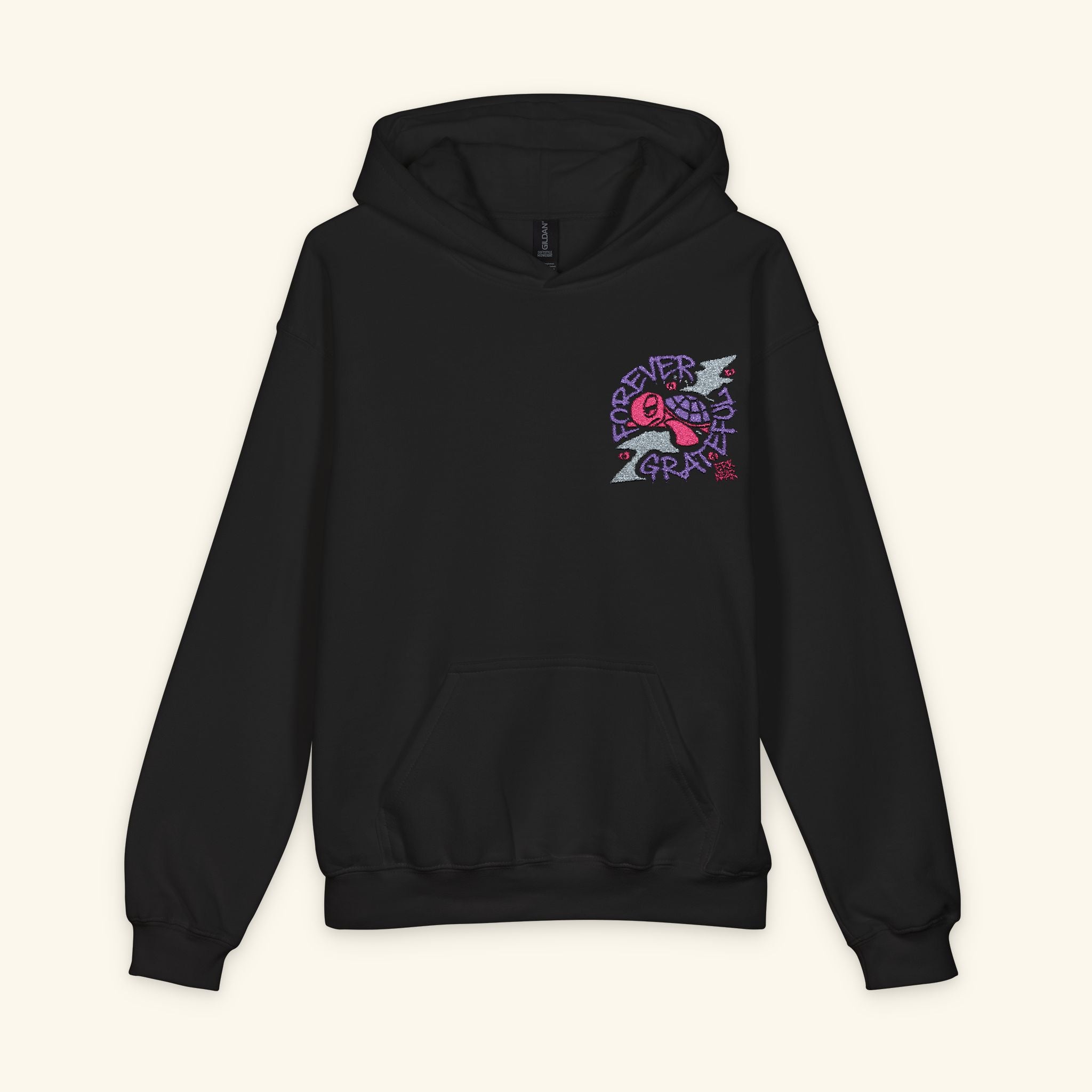 Forever Grateful Wildberry - Junior Trailblazer Hoodie - Black
