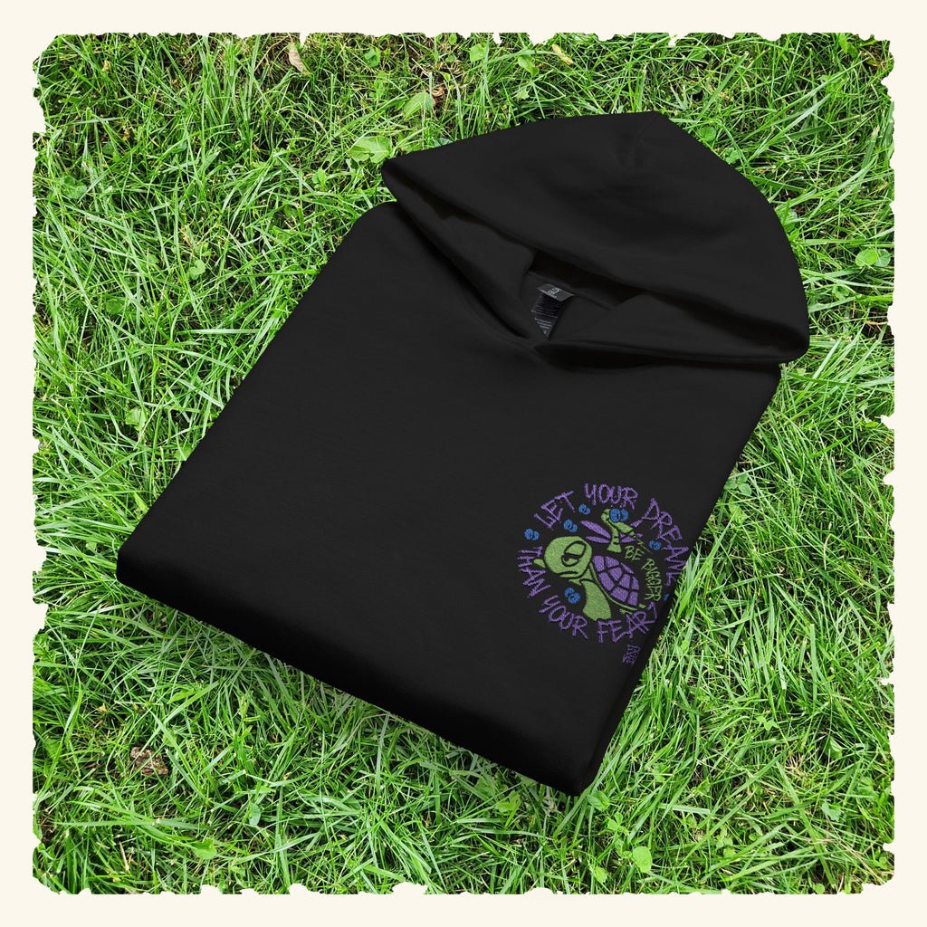 Let Your Dreamz Be Bigger Than Your Fearz Turtleberry - Junior Trailblazer Hoodie - Black