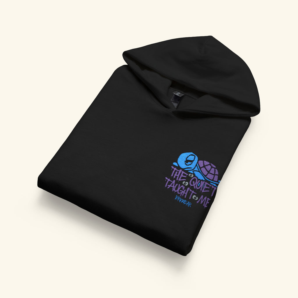 The Quiet Taught Me Blurpleberry - Junior Trailblazer Hoodie - Black