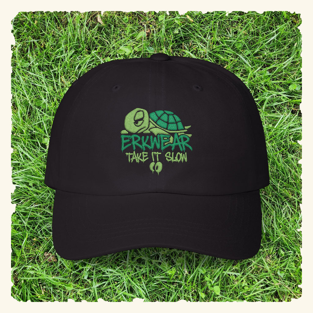 Take It Slow - Evergreen - Classic Dad Hat - Black