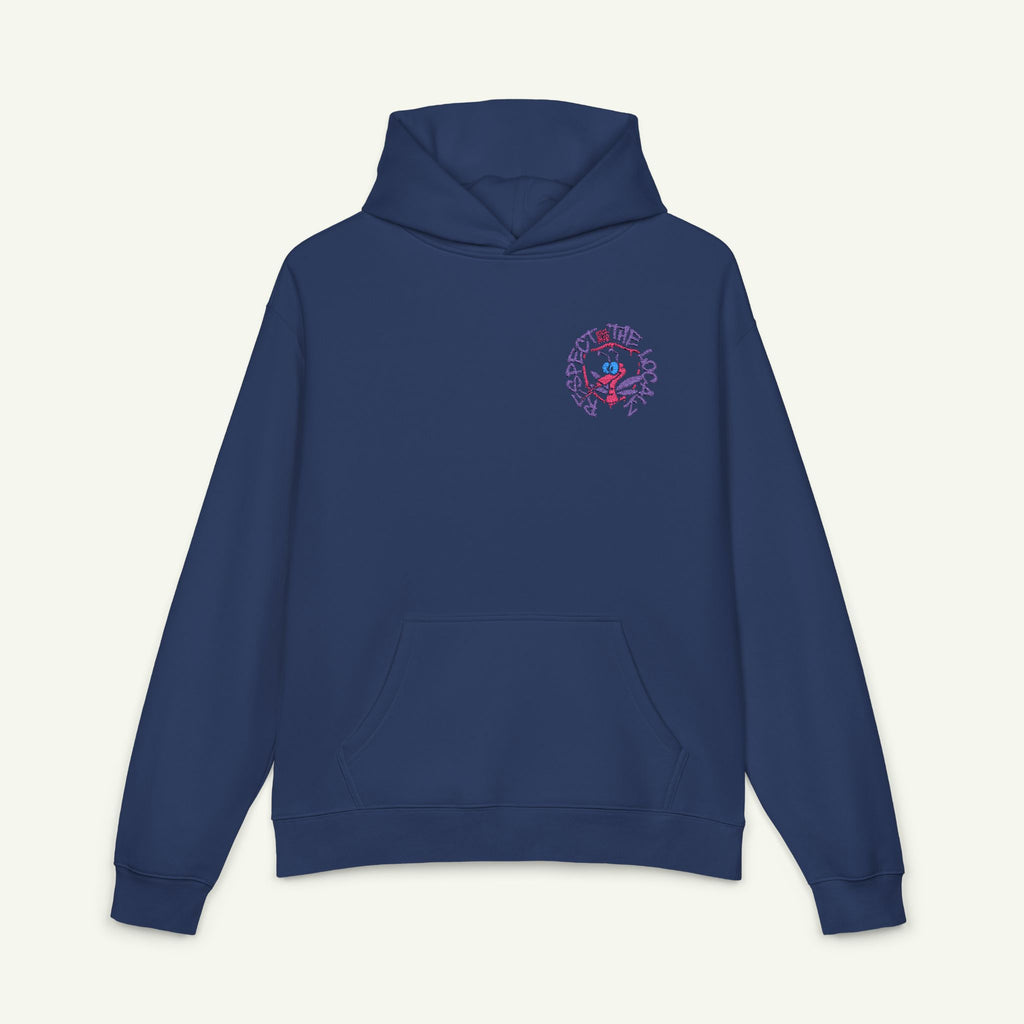 Respect The Localz - Embroidered - Campfire Hoodie - Wildberry/Cobalt