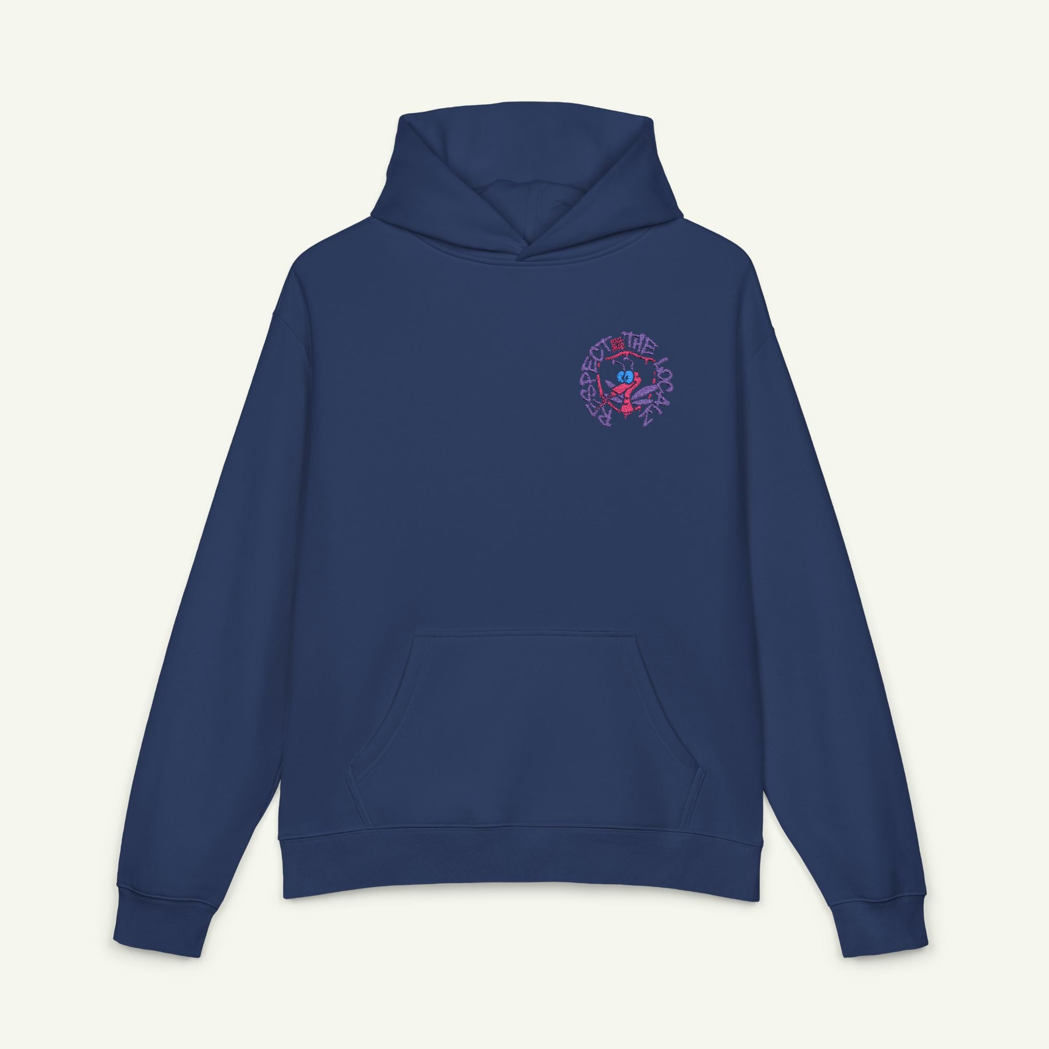 Respect The Localz - Embroidered - Campfire Hoodie - Wildberry/Cobalt