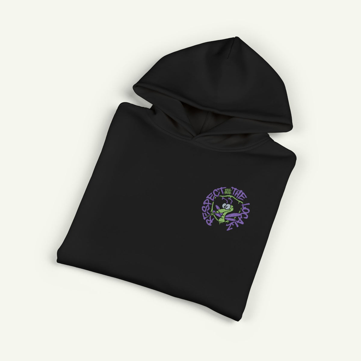 Respect The Localz - Embroidered - Campfire Hoodie - Turtleberry/Black