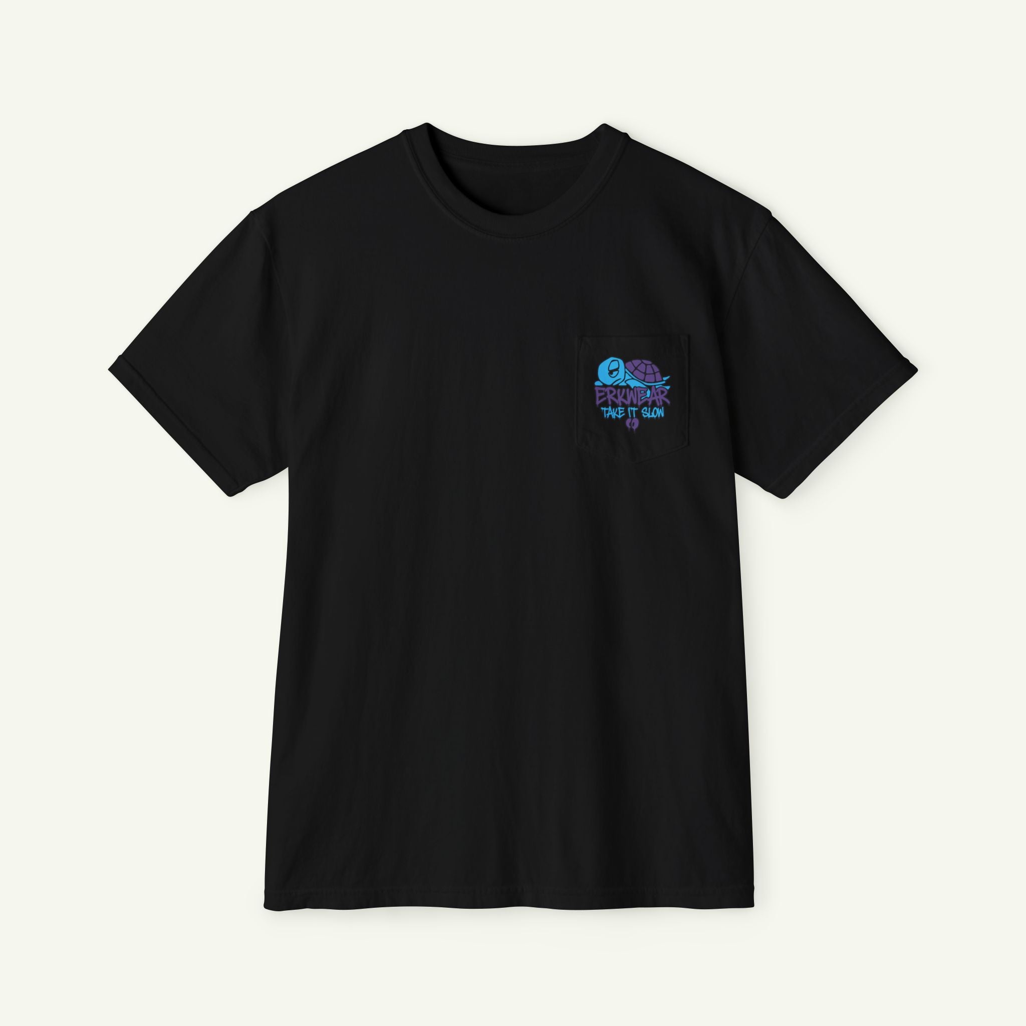 Take It Slow - Pocket T-Shirt - Blurpleberry/Black