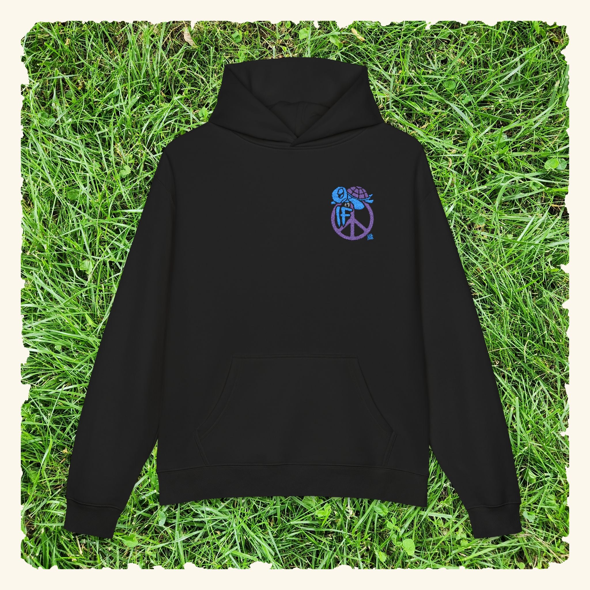 If Peace Blurpleberry - Campfire Hoodie - Black