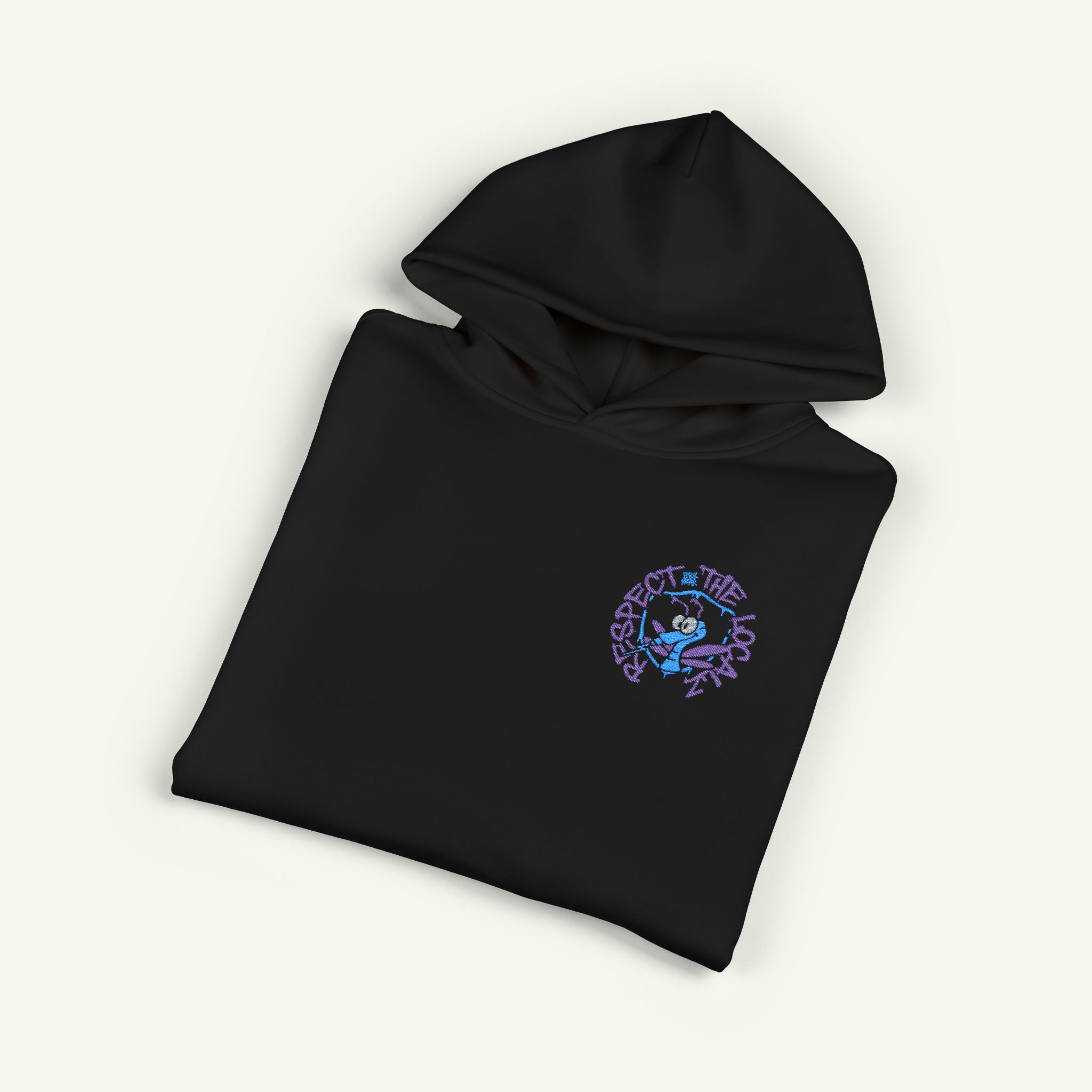 Respect The Localz - Embroidered - Campfire Hoodie - Blurpleberry/Black