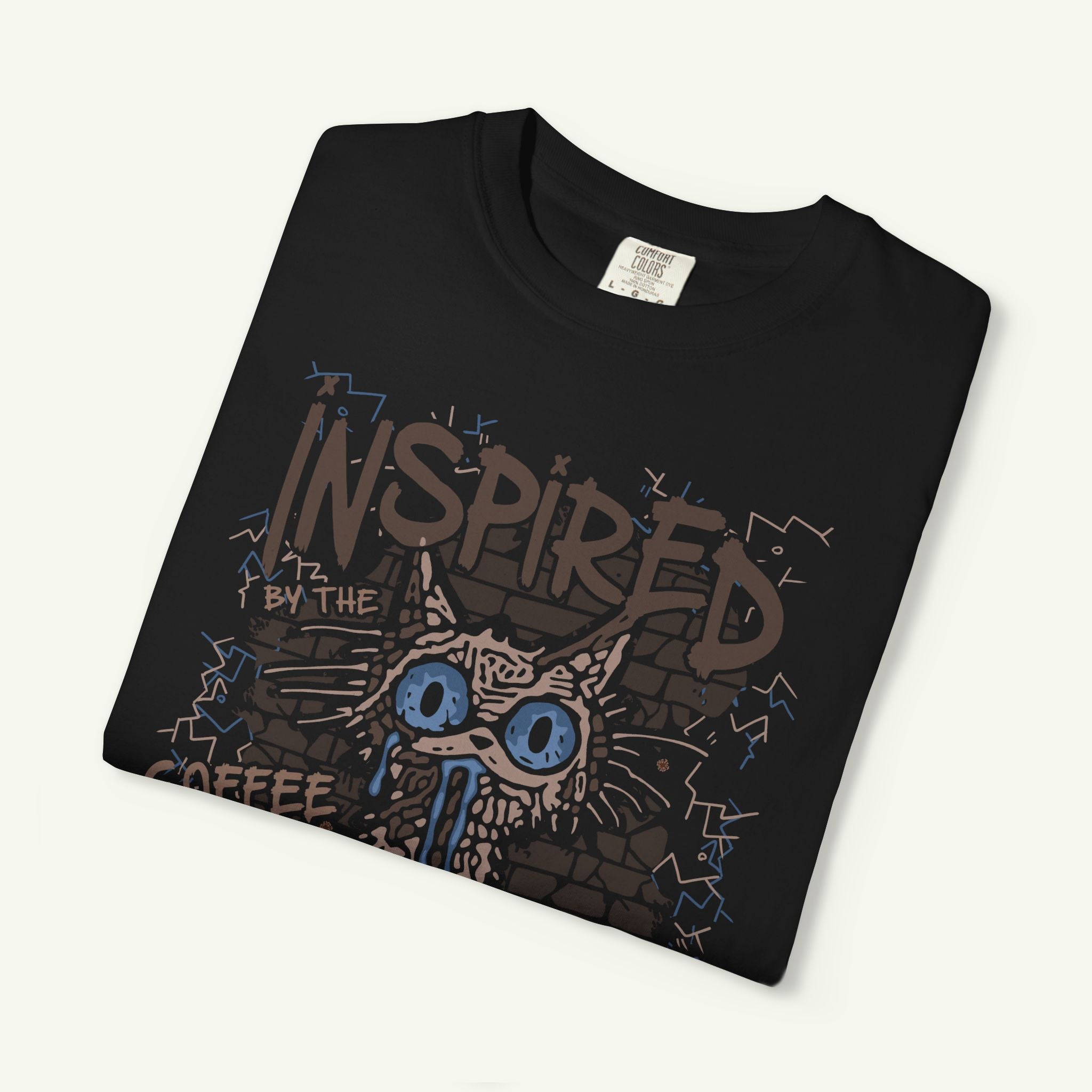 Inspired By The Coffee - Graphic T-Shirt - Black