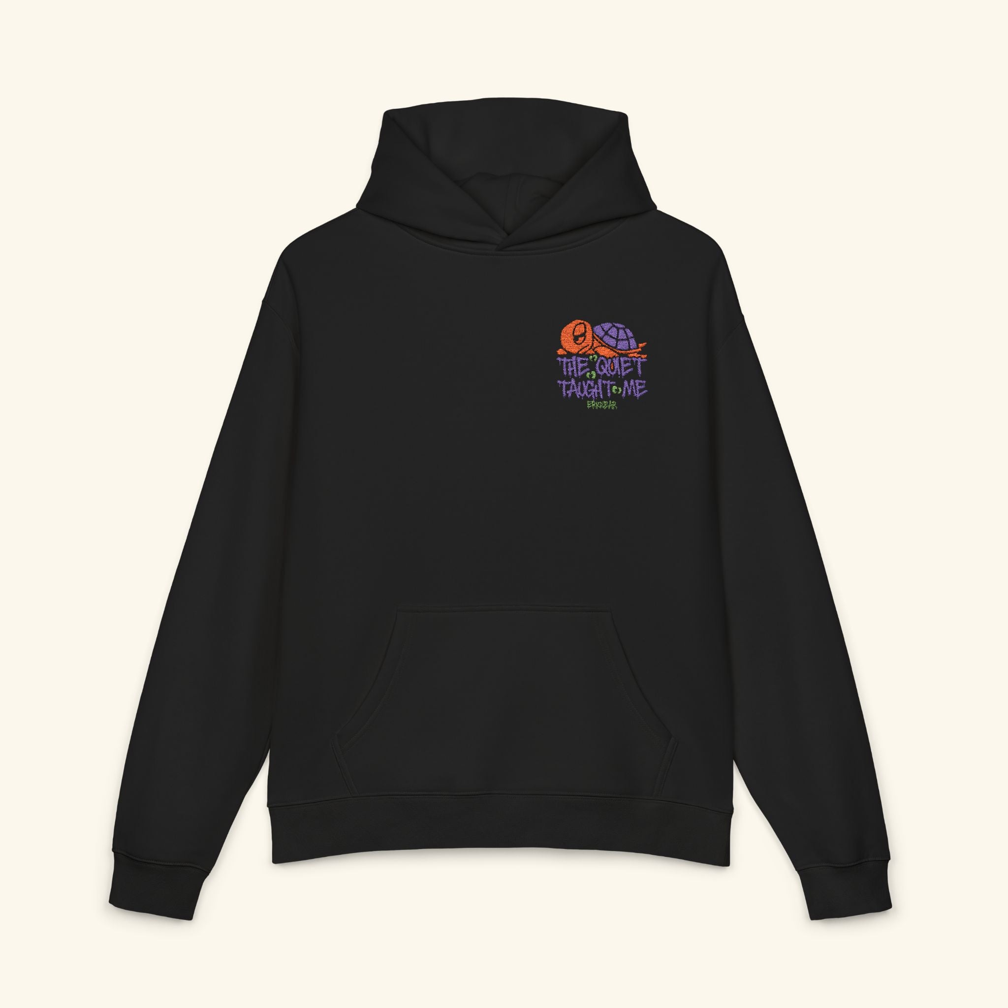 The Quiet Taught Me Pumpkinbog - Campfire Hoodie - Black