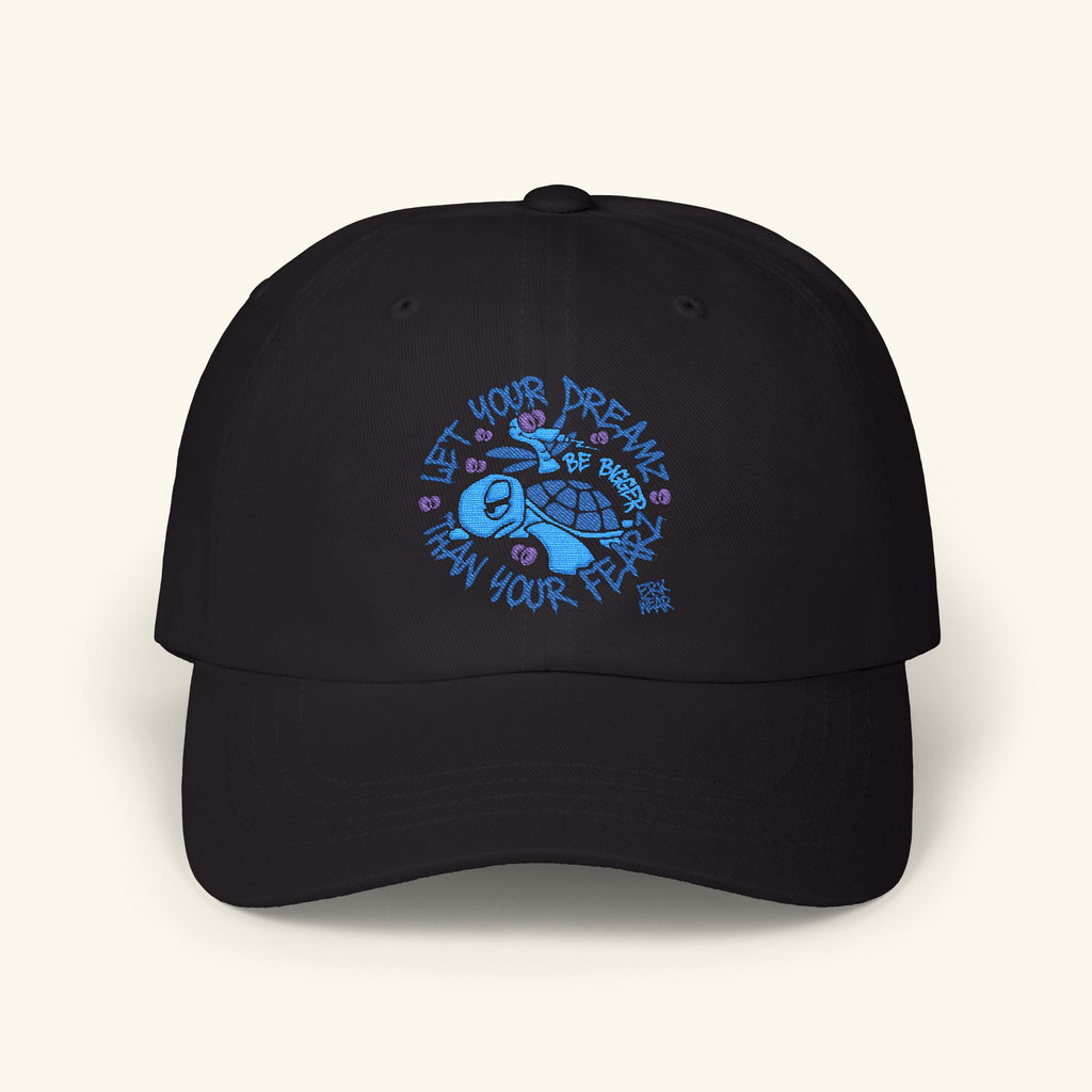 Let Your Dreamz Be Bigger Than Your Fearz Ocean - Classic Dad Hat - Black