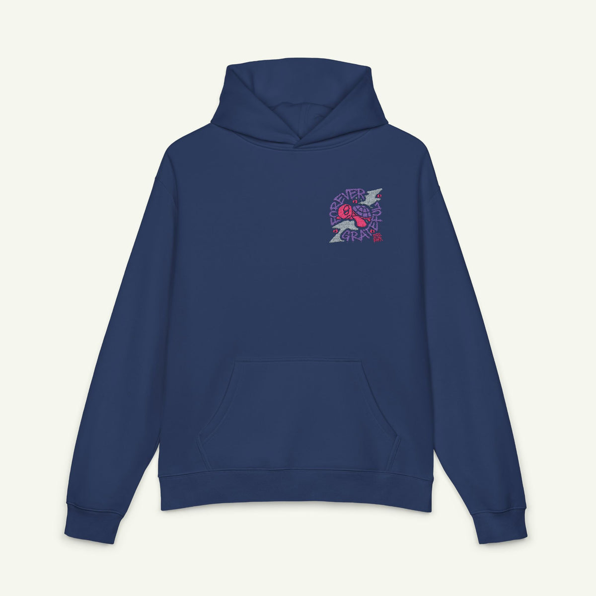 Forever Grateful - Embroidered - Campfire Hoodie - Wildberry/Cobalt