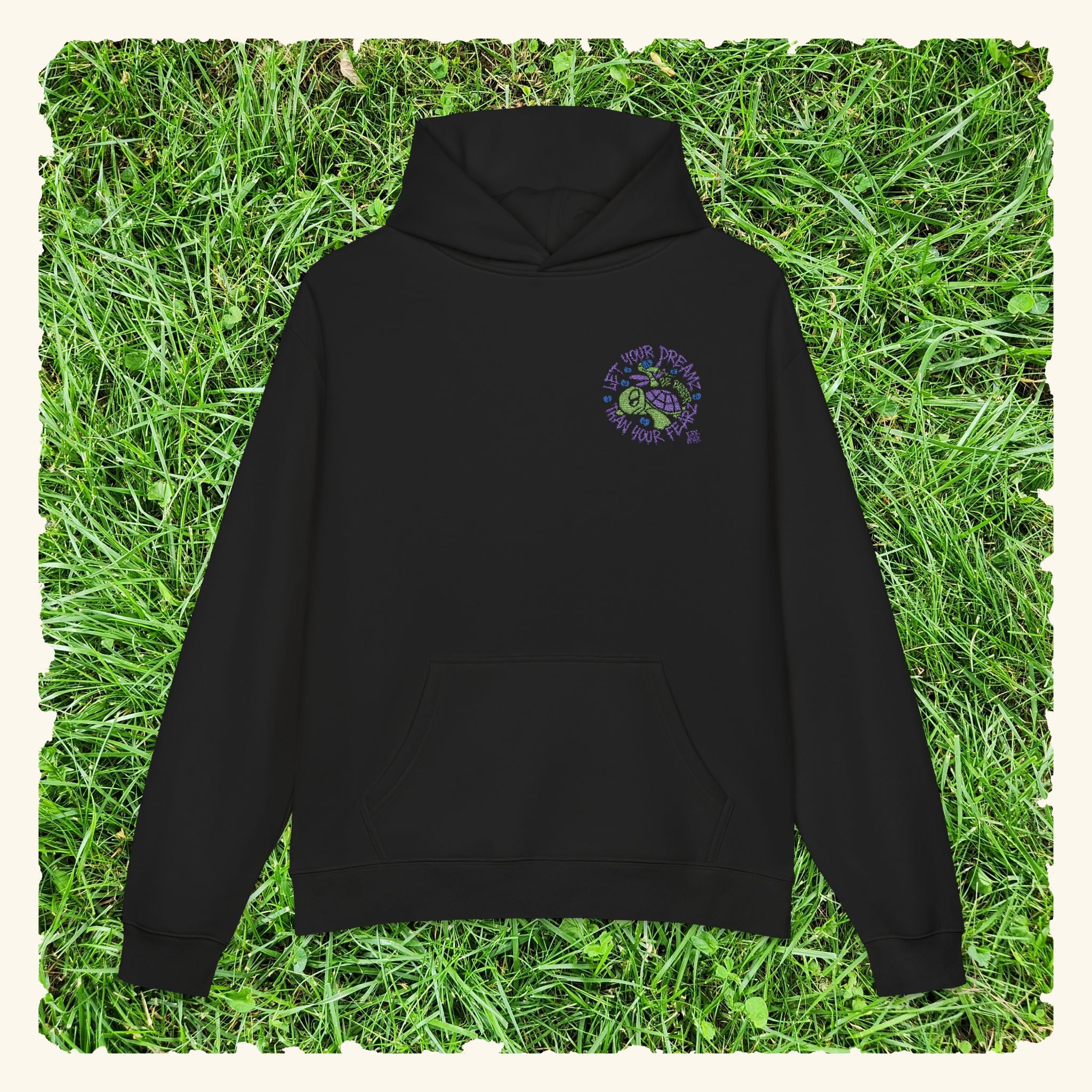 Let Your Dreamz Be Bigger Than Your Fearz Turtleberry - Campfire Hoodie - Black