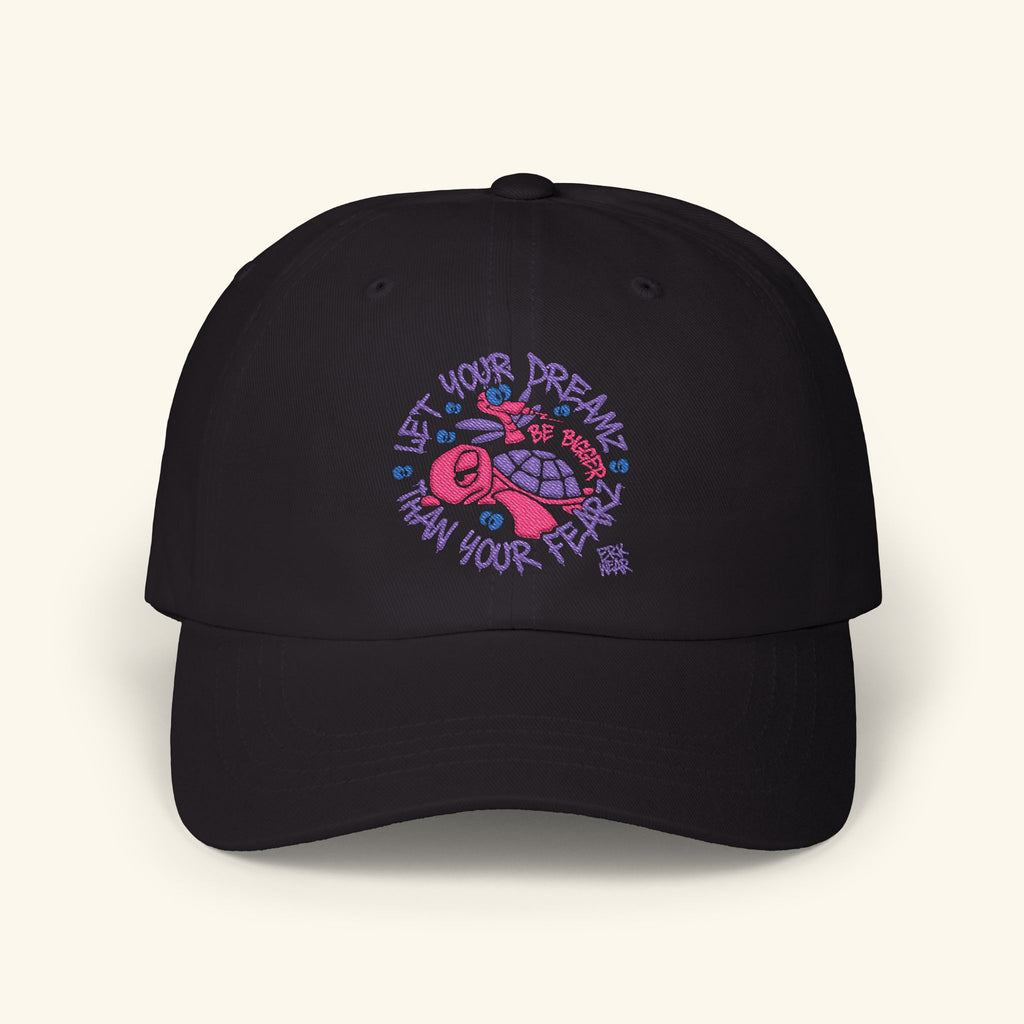 Let Your Dreamz Be Bigger Than Your Fearz Wildberry - Classic Dad Hat - Black