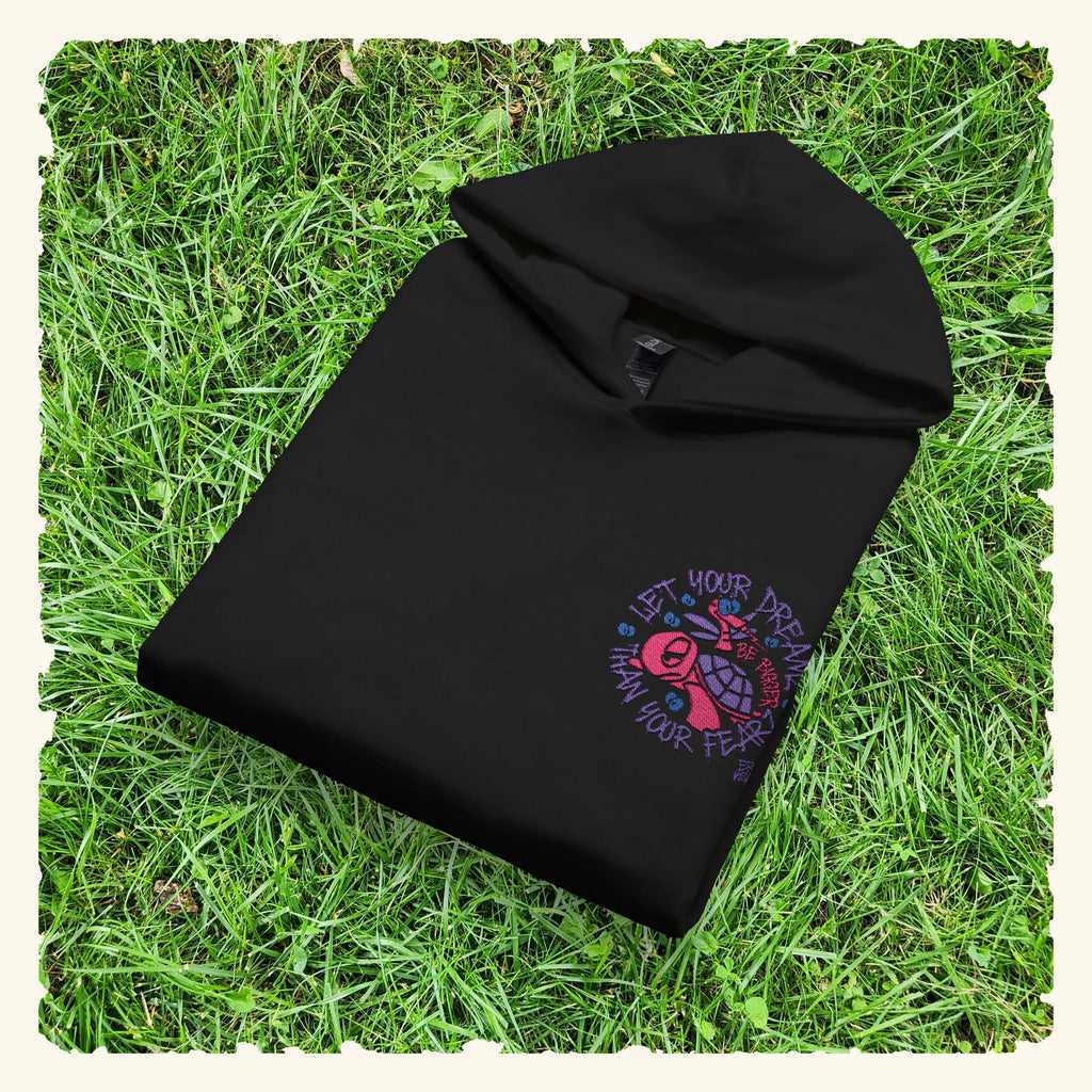 Let Your Dreamz Be Bigger Than Your Fearz Wildberry - Junior Trailblazer Hoodie - Black