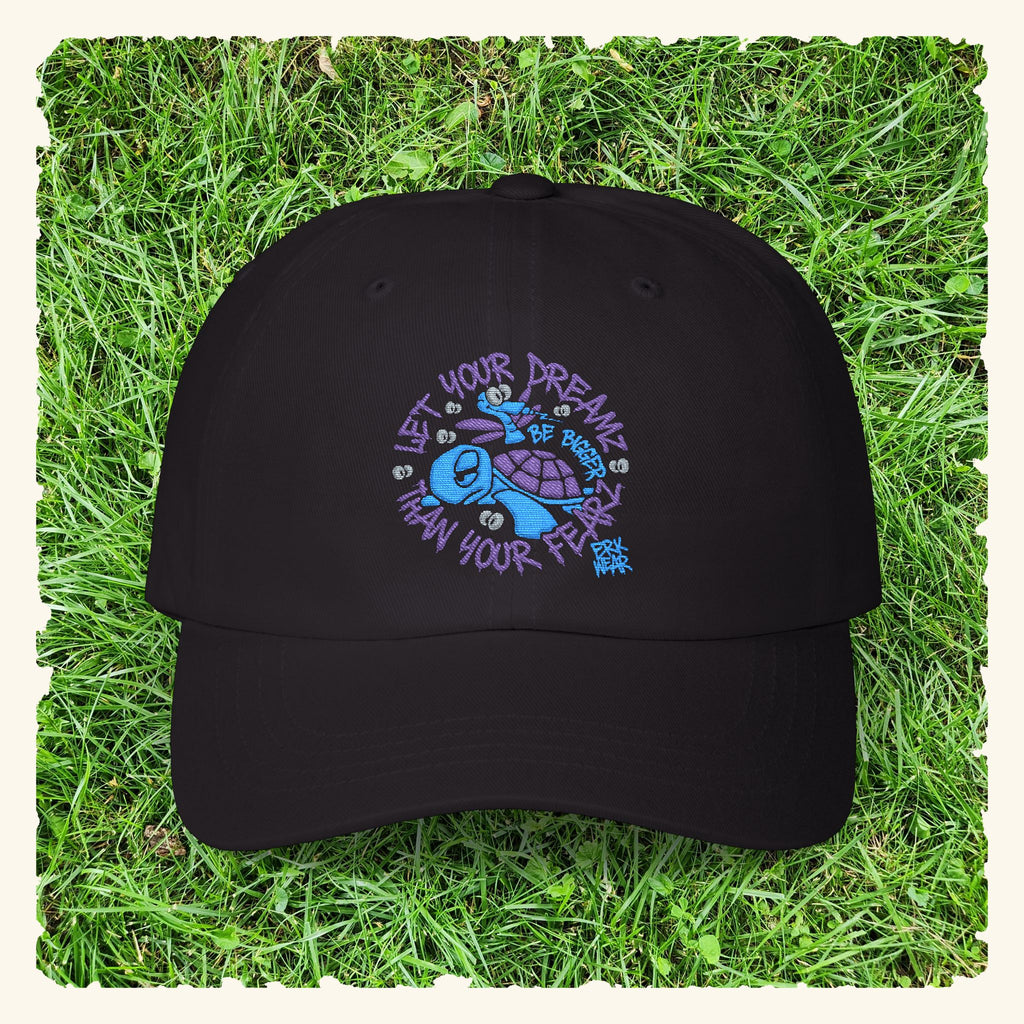Let Your Dreamz Be Bigger Than Your Fearz Blurpleberry - Classic Dad Hat - Black