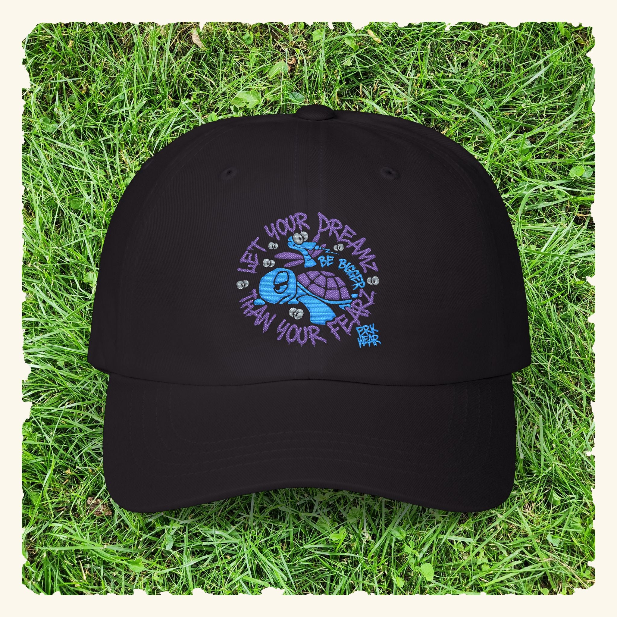 Let Your Dreamz Be Bigger Than Your Fearz Blurpleberry - Classic Dad Hat - Black
