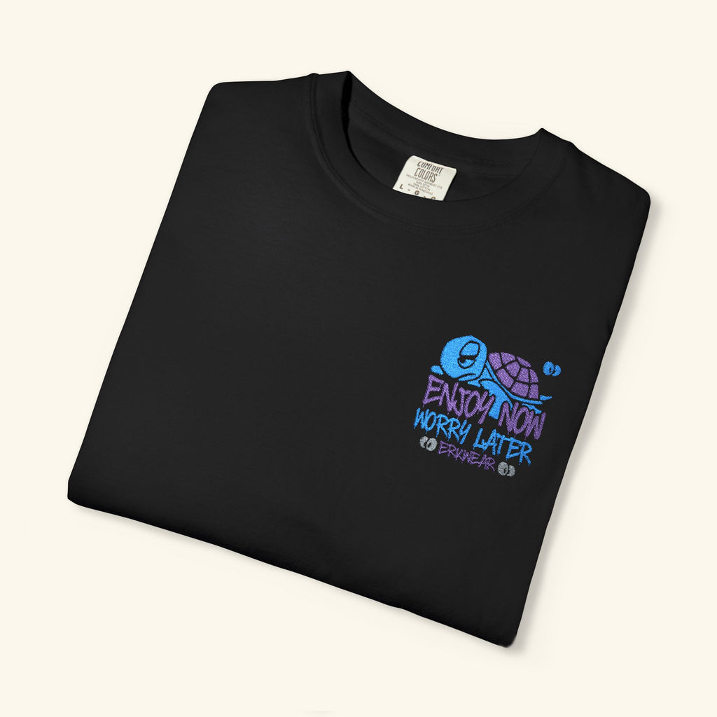 Enjoy Now - Worry Later Blurpleberry - Classic T-shirt - Black