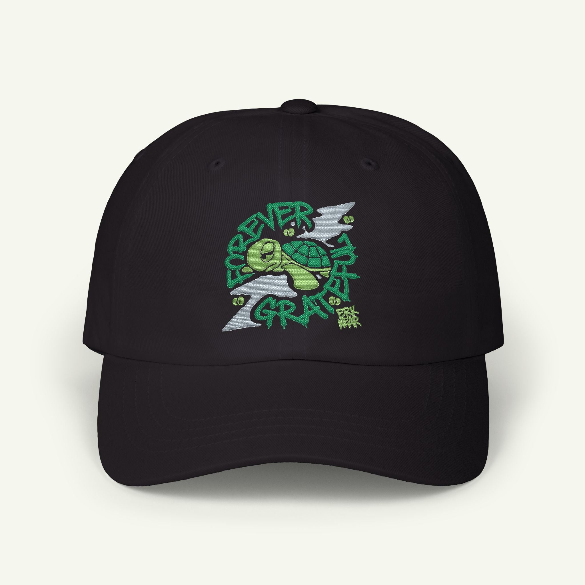 Forever Grateful - Embroidered - Classic Dad Hat - Evergreen/Black