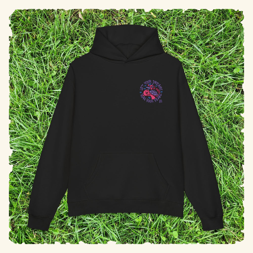 Let Your Dreamz Be Bigger Than Your Fearz Wildberry - Campfire Hoodie - Black