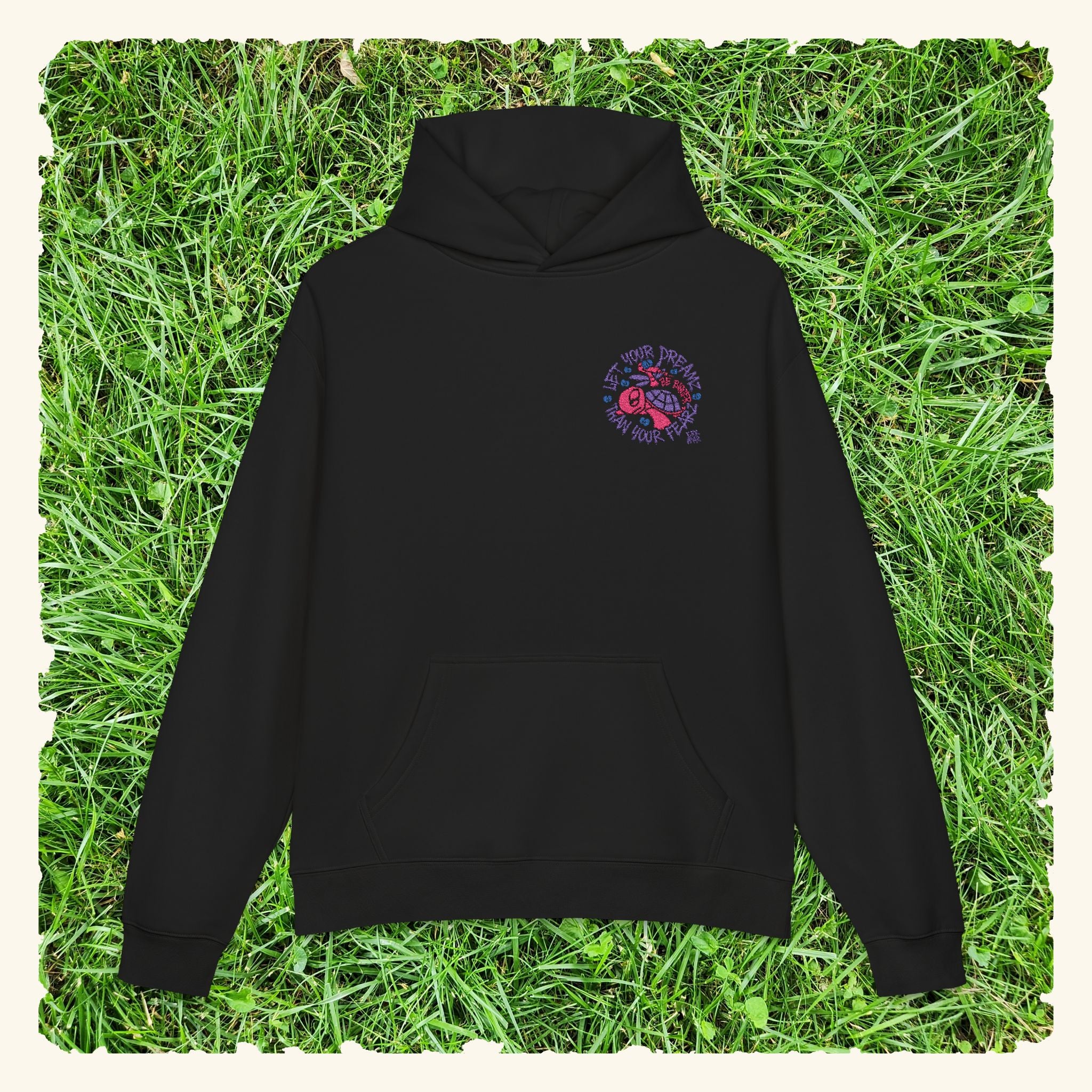Let Your Dreamz Be Bigger Than Your Fearz Wildberry - Campfire Hoodie - Black