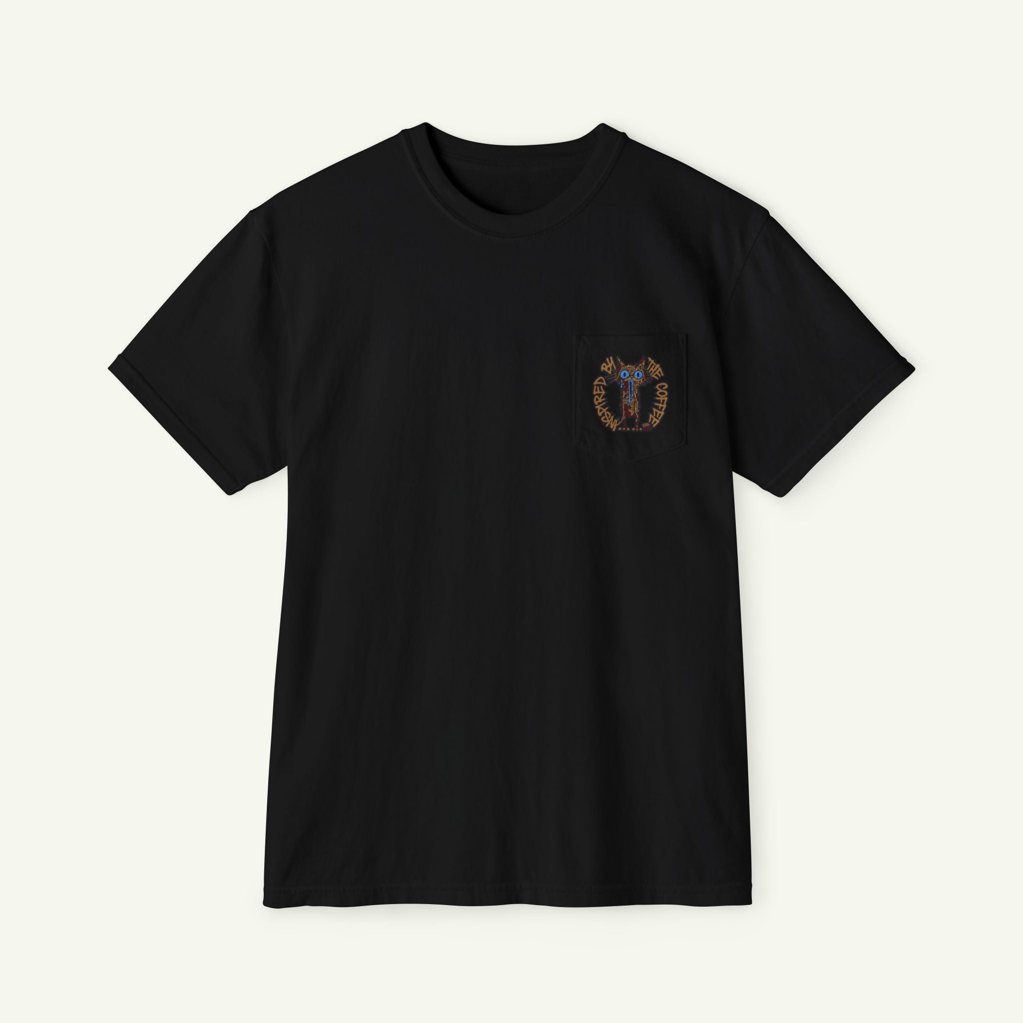 Inspired By The Coffee - Pocket T-Shirt - Black