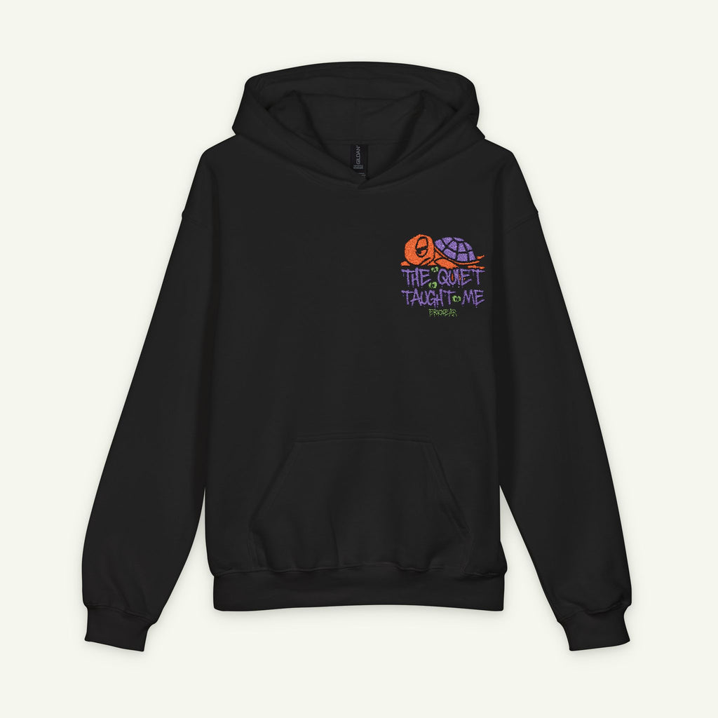 The Quiet Taught Me - Embroidered - Junior Trailblazer Hoodie - Pumpkinbog/Black