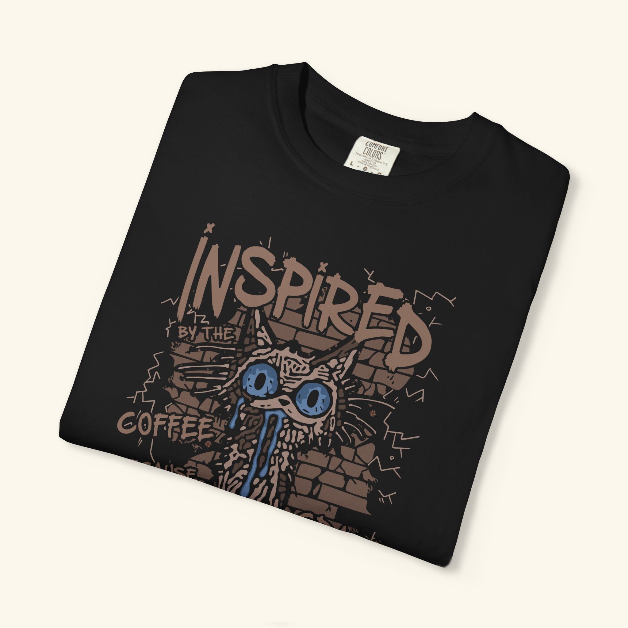 Inspired By The Coffee - Graphic T-Shirt - Black