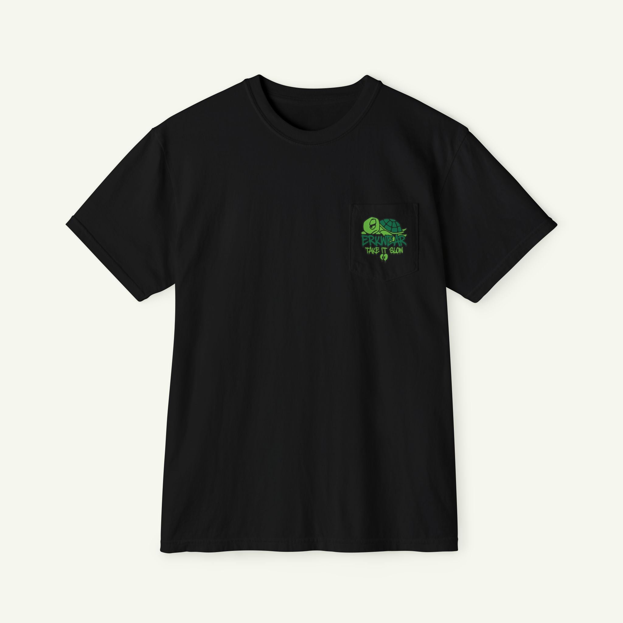 Take It Slow - Pocket T-Shirt - Evergreen/Black