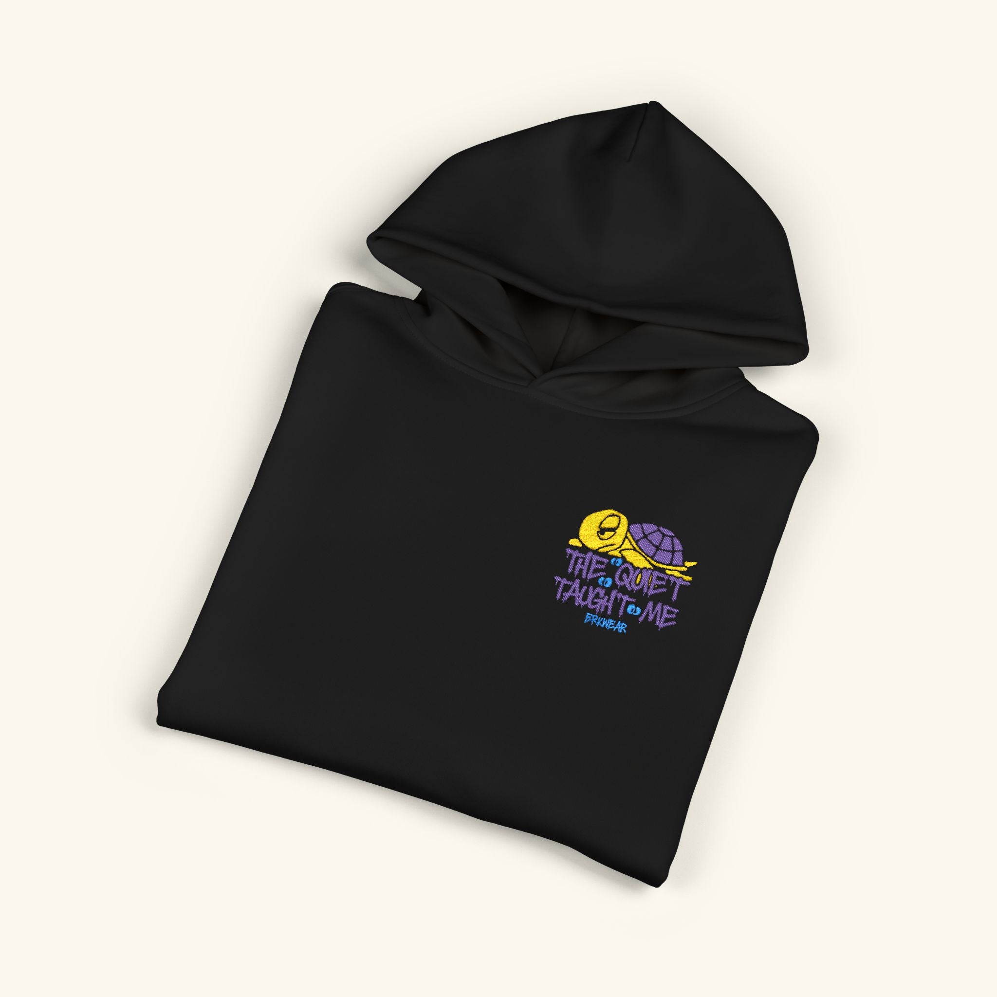 The Quiet Taught Me Slowglow - Campfire Hoodie - Black