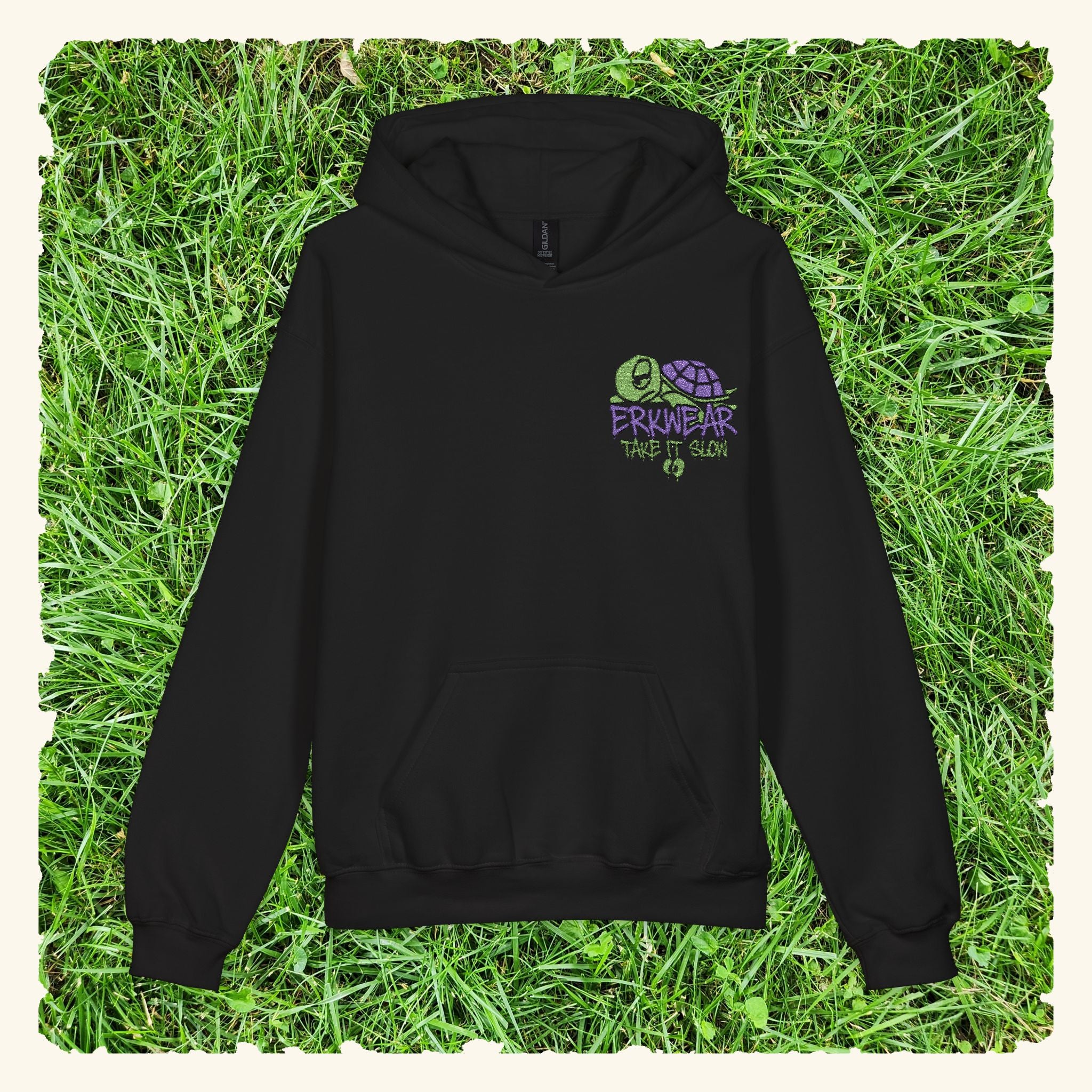 Take It Slow - Turtleberry - Junior Trailblazer Hoodie - Black
