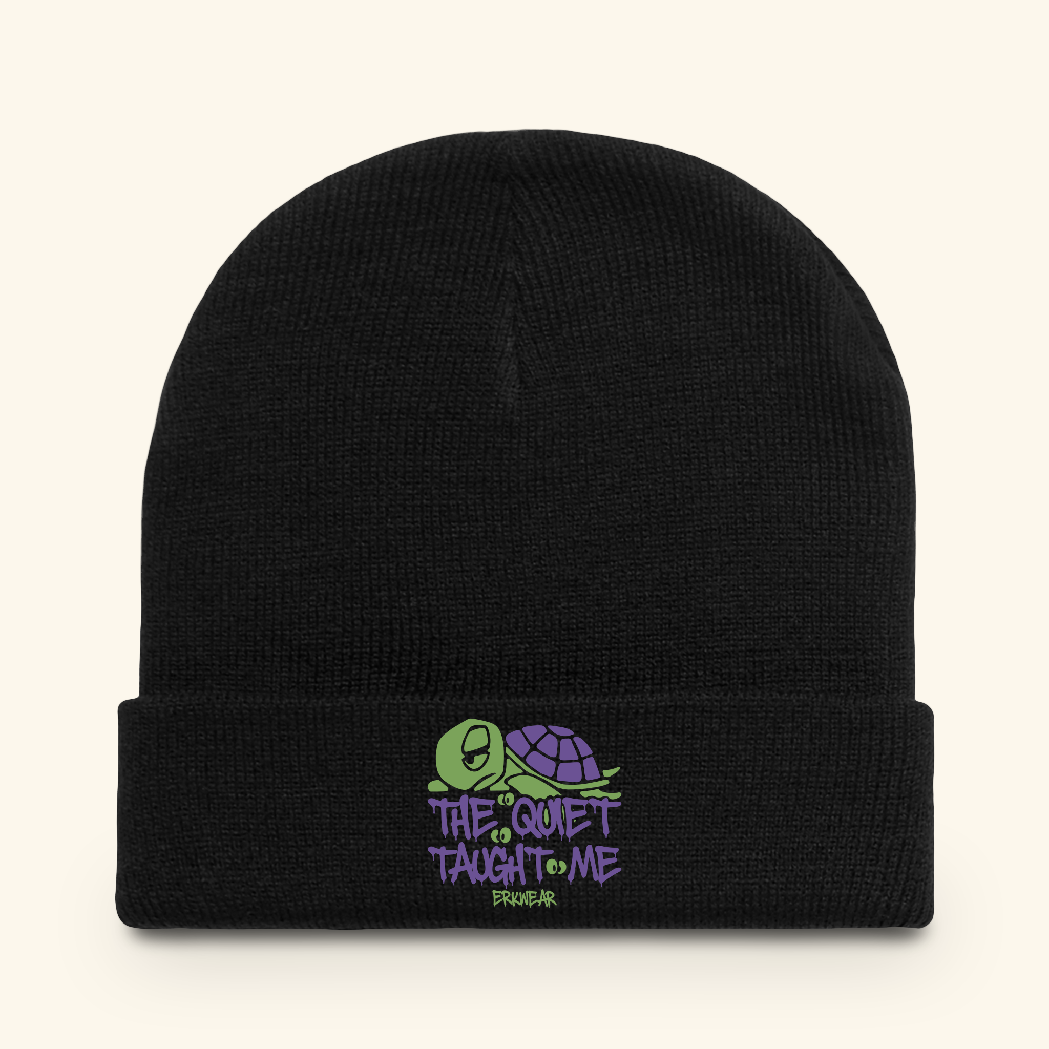 The Quiet Taught Me Turtleberry - Beanie - Black