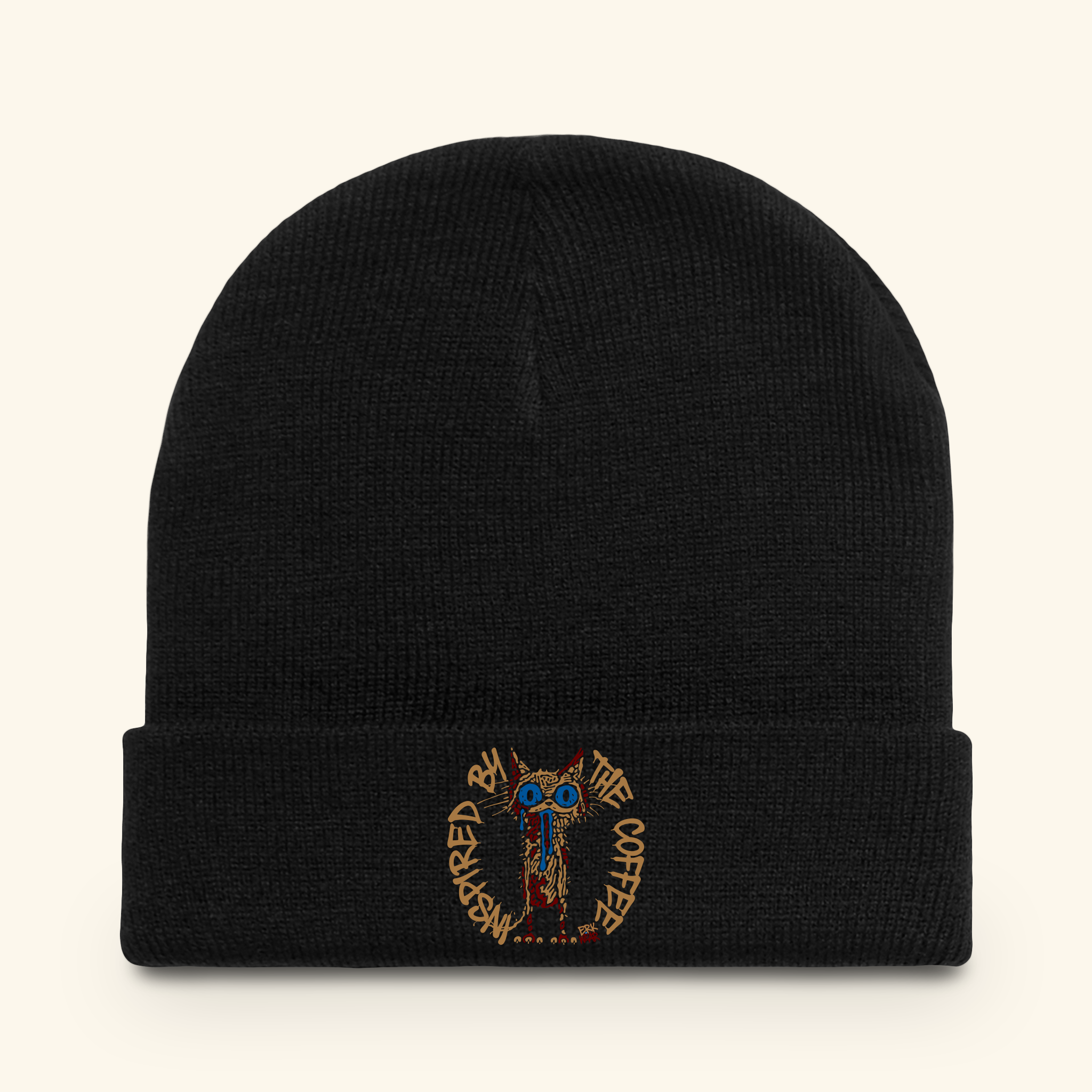 Inspired By The Coffee - Beanie - Black