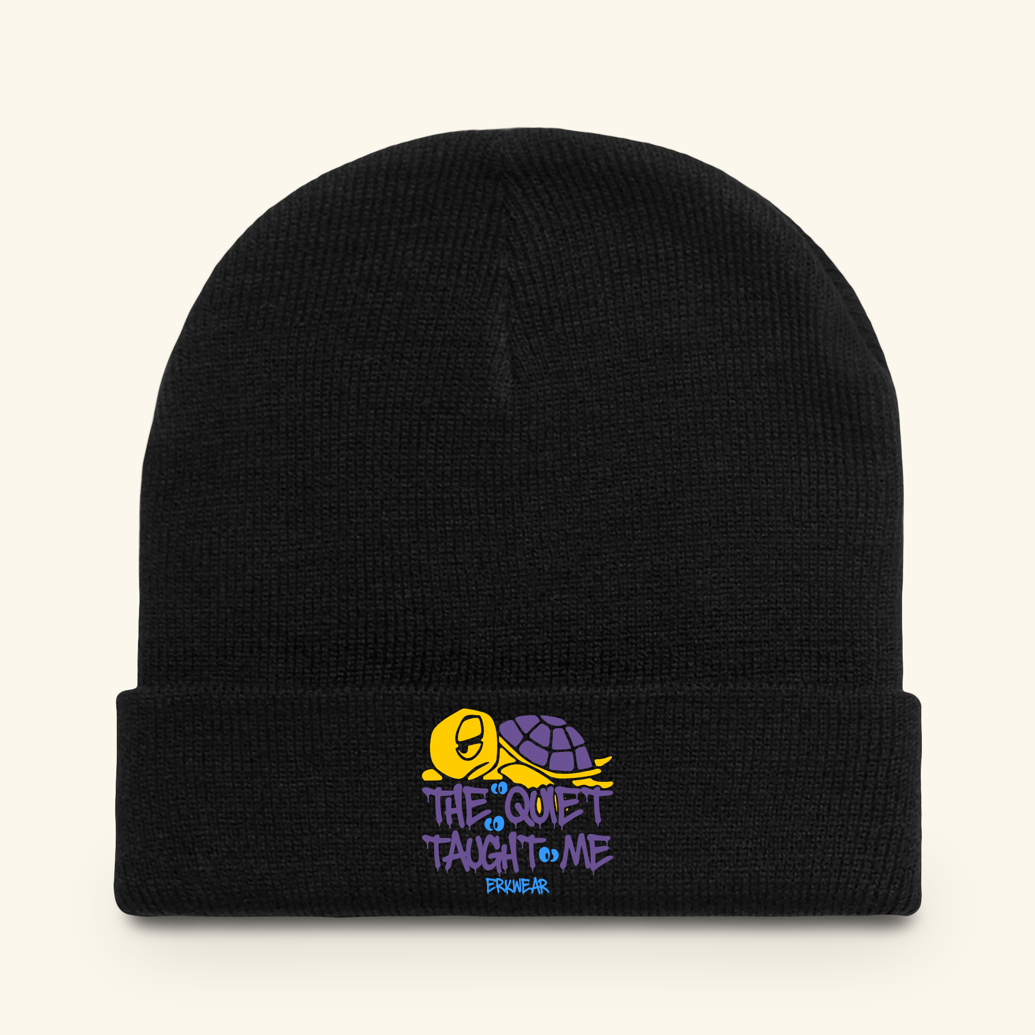 The Quiet Taught Me Slowglow - Beanie - Black