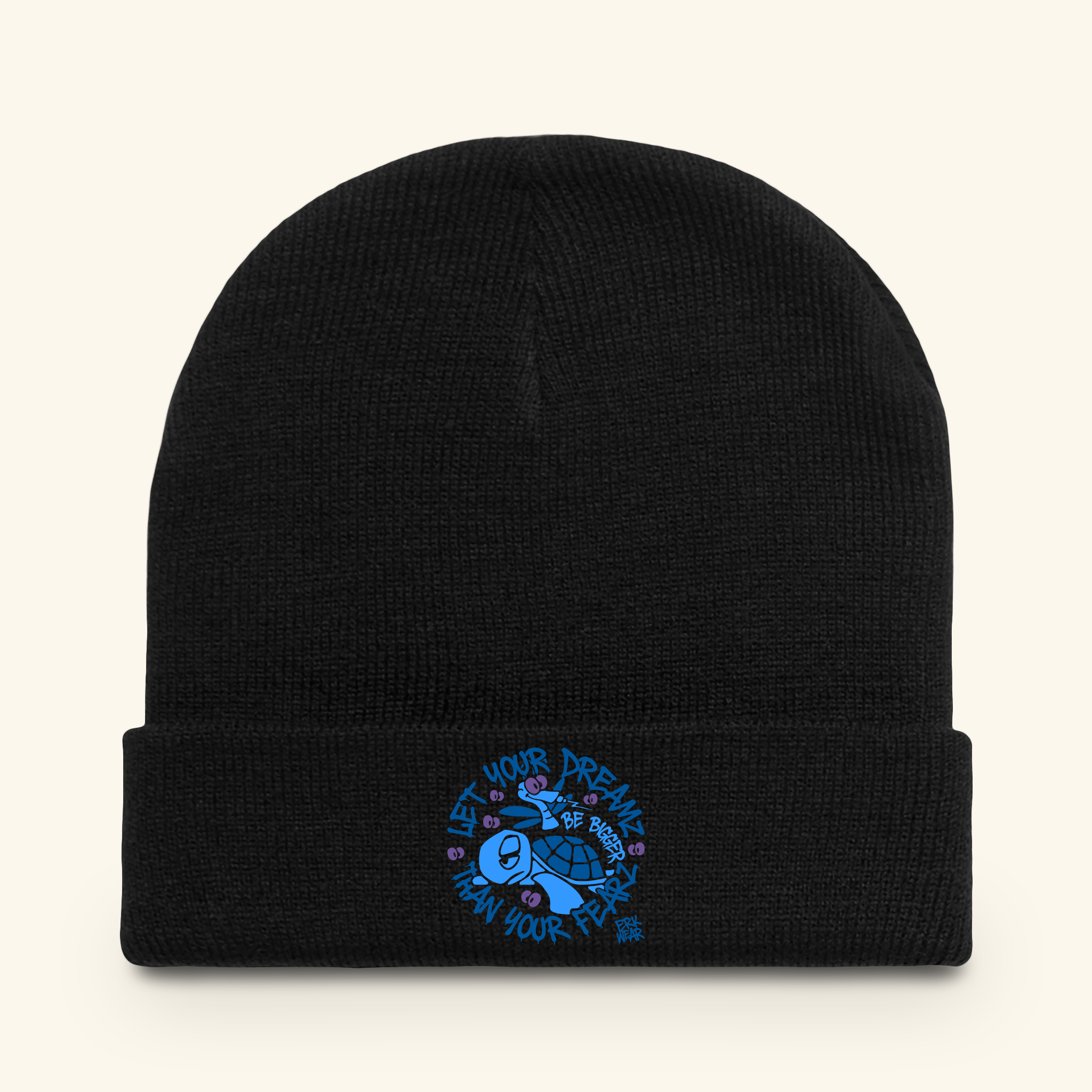 Let Your Dreamz Be Bigger Than Your Fearz Ocean - Beanie - Black