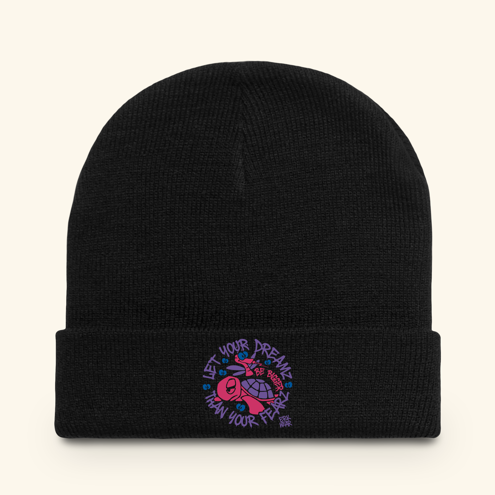 Let Your Dreamz Be Bigger Than Your Fearz Wildberry - Beanie - Black