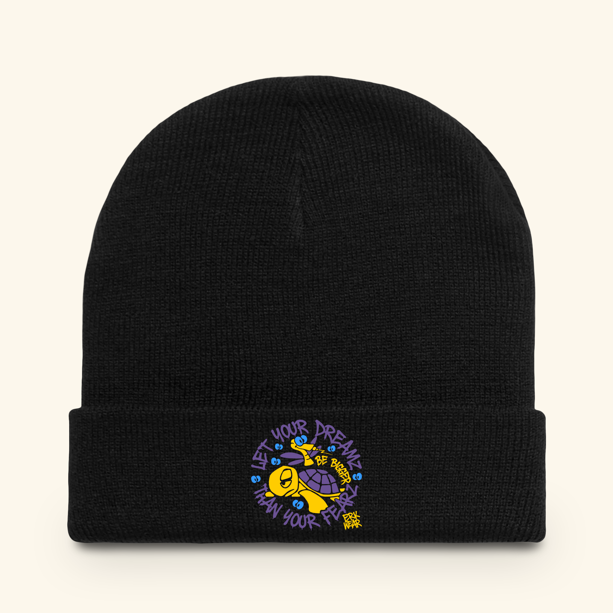 Let Your Dreamz Be Bigger Than Your Fearz Slowglow - Beanie - Black